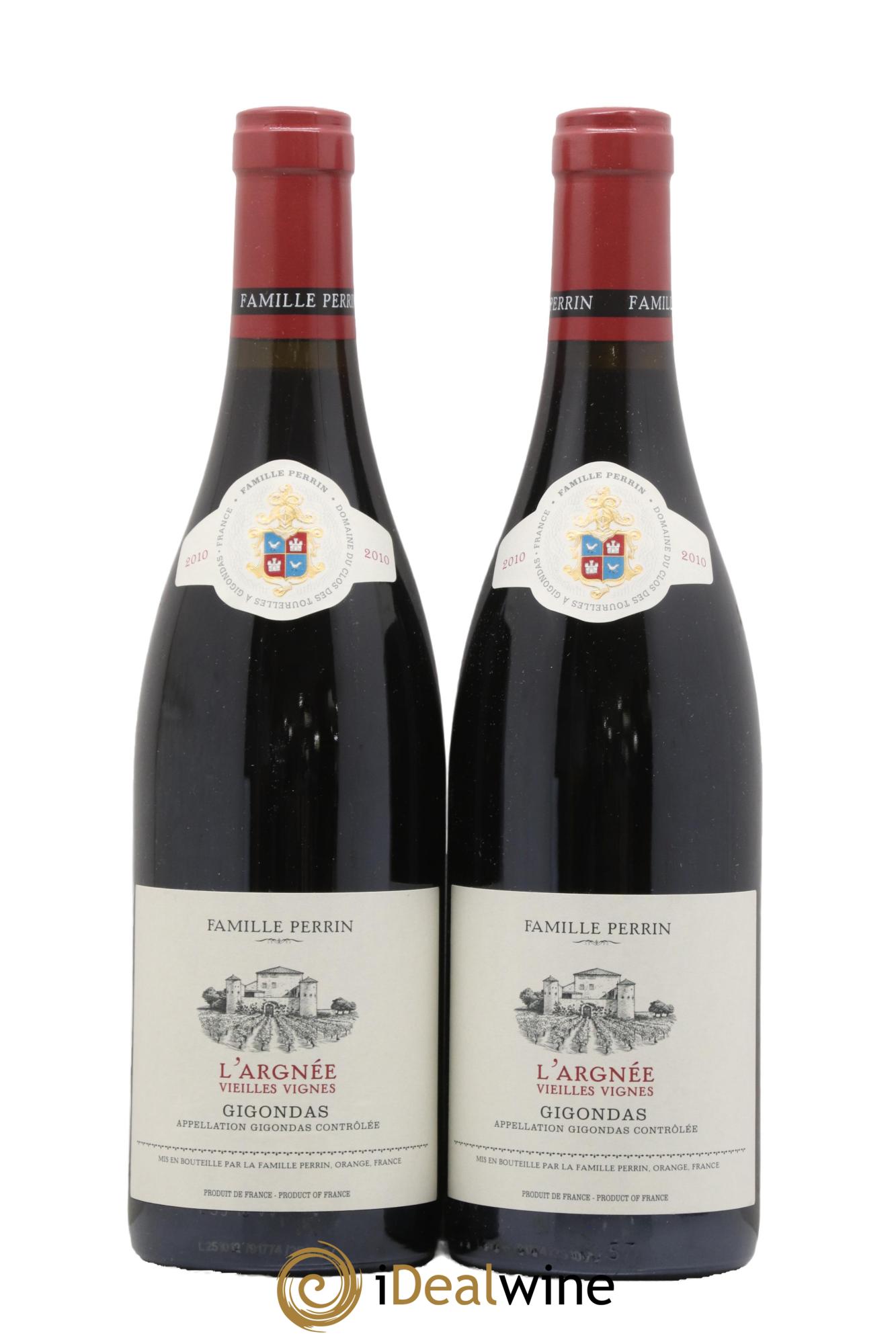Gigondas L'Argnée Vieilles Vignes Famille Perrin 2010 - Lot de 2 bouteilles - 0