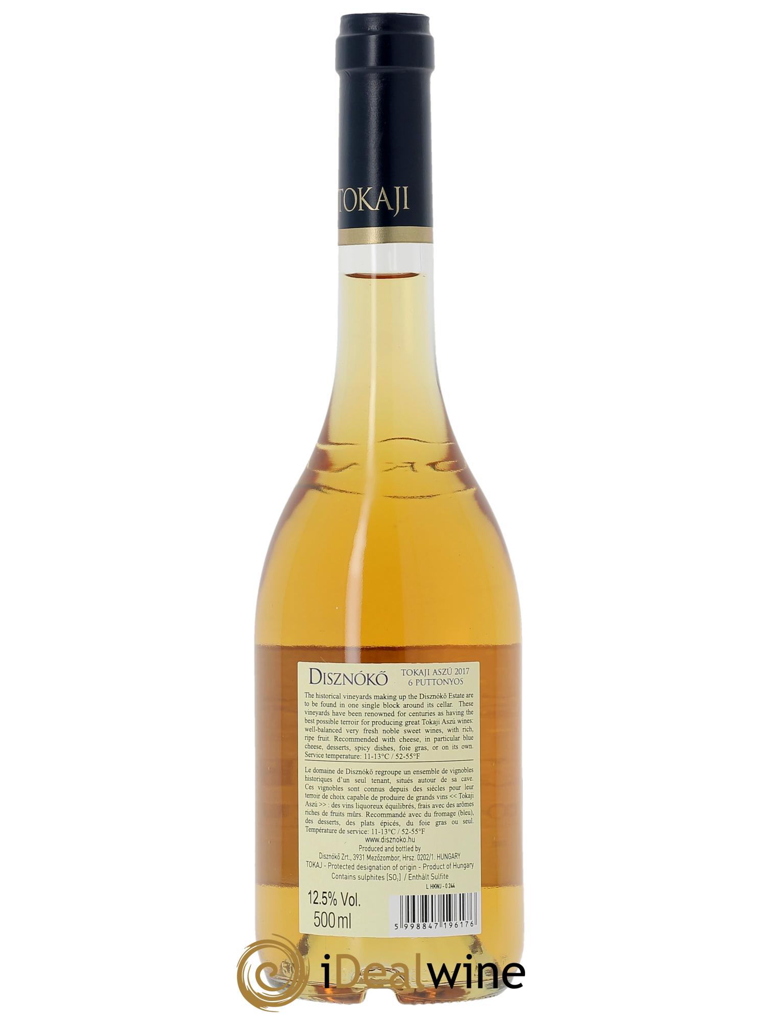 Tokaji Aszu 6 Puttonyos Disznoko (Domaine)  2017 - Lot de 1 bouteille - 2