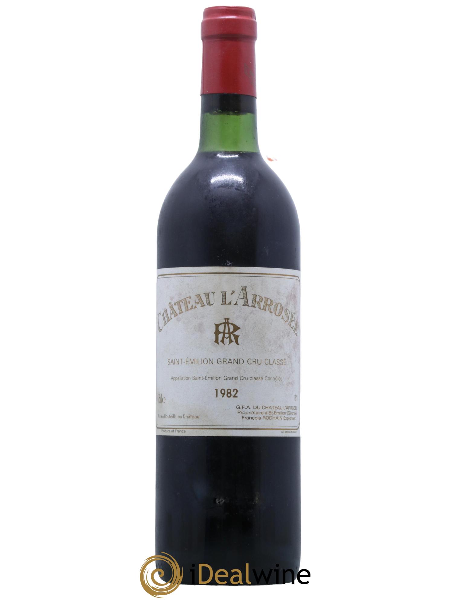 Château l' Arrosée Grand Cru Classé 1982 - Lot de 1 bouteille - 0