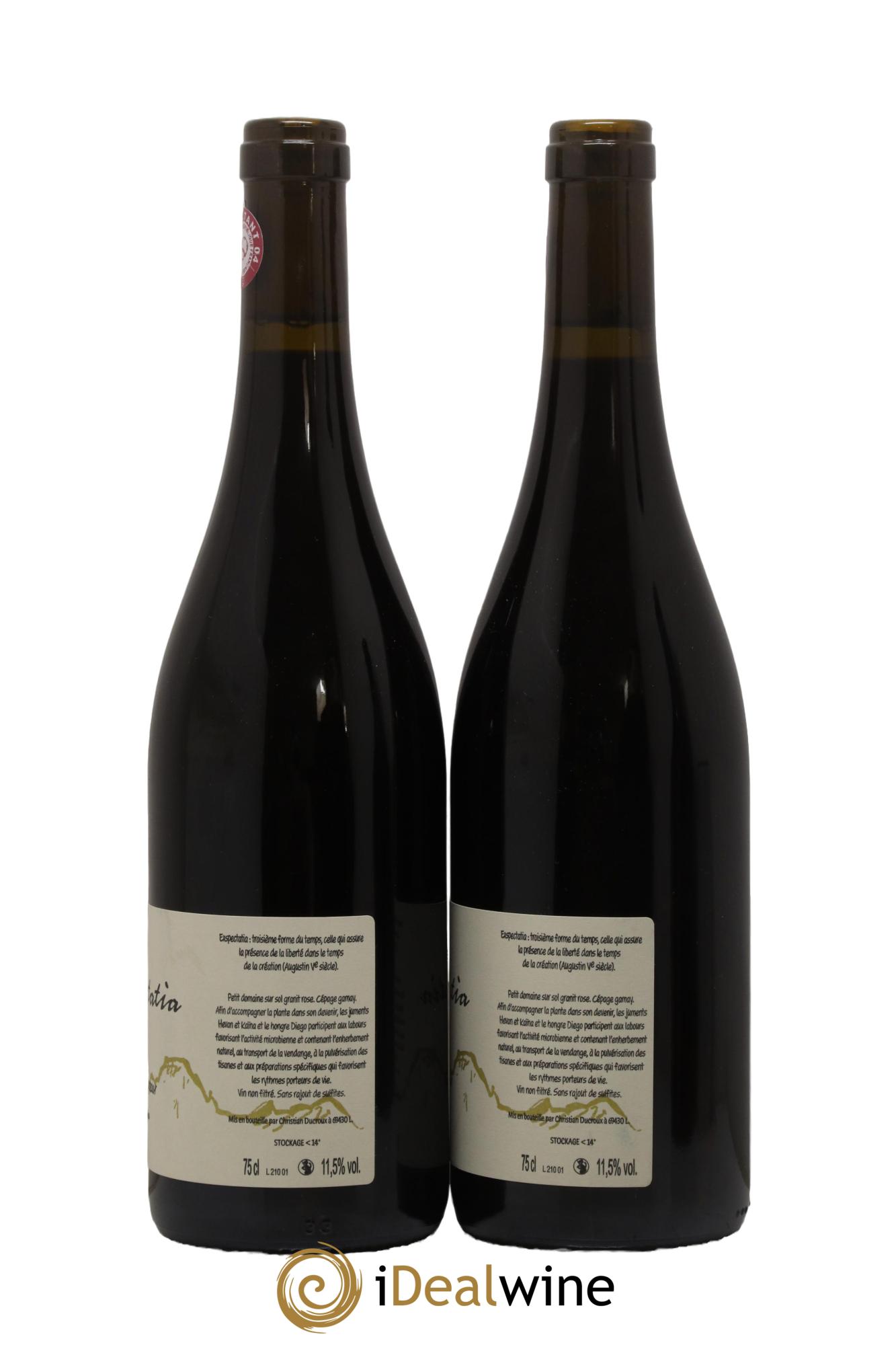 Vin de France Expectatia Domaine Christian Ducroux 2021 - Lot of 2 bottles - 1