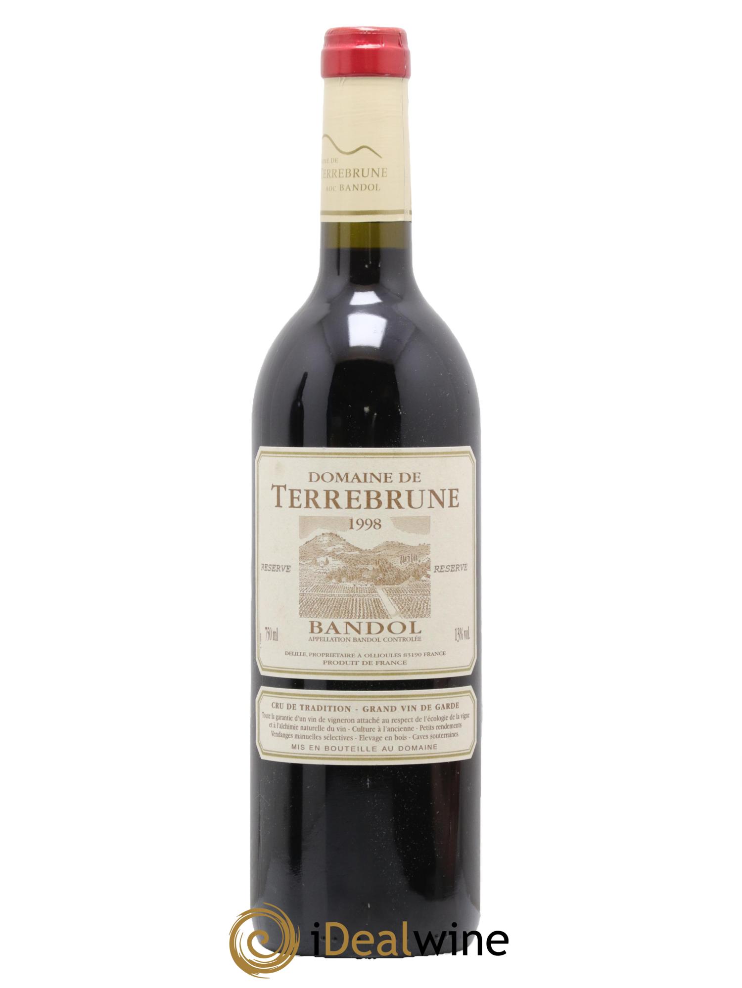 Bandol Terrebrune (Domaine de) 1998 - Lot de 1 bouteille - 0