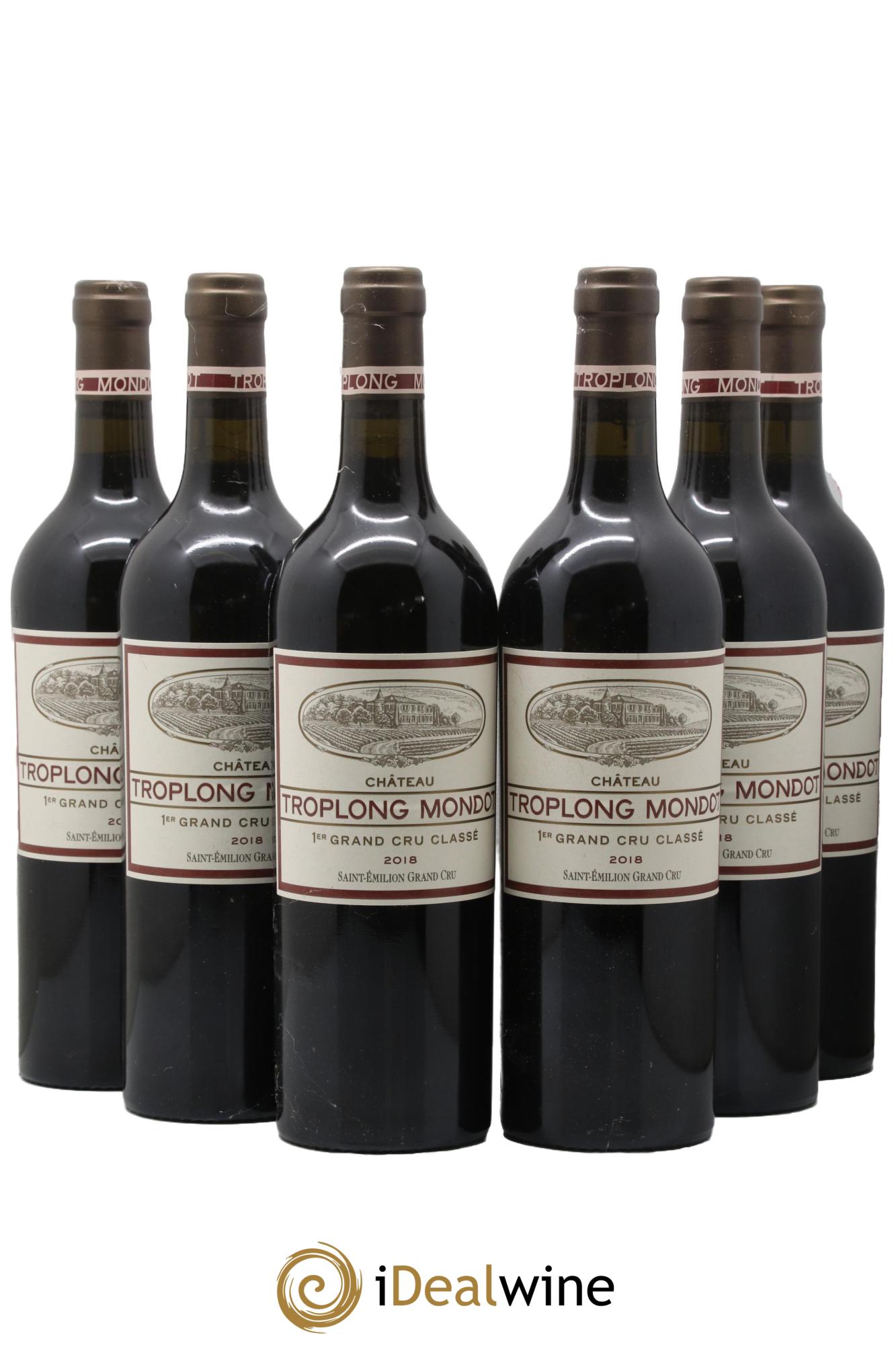 Château Troplong Mondot 1er Grand Cru Classé B 2018 - Lot de 6 bouteilles - 0
