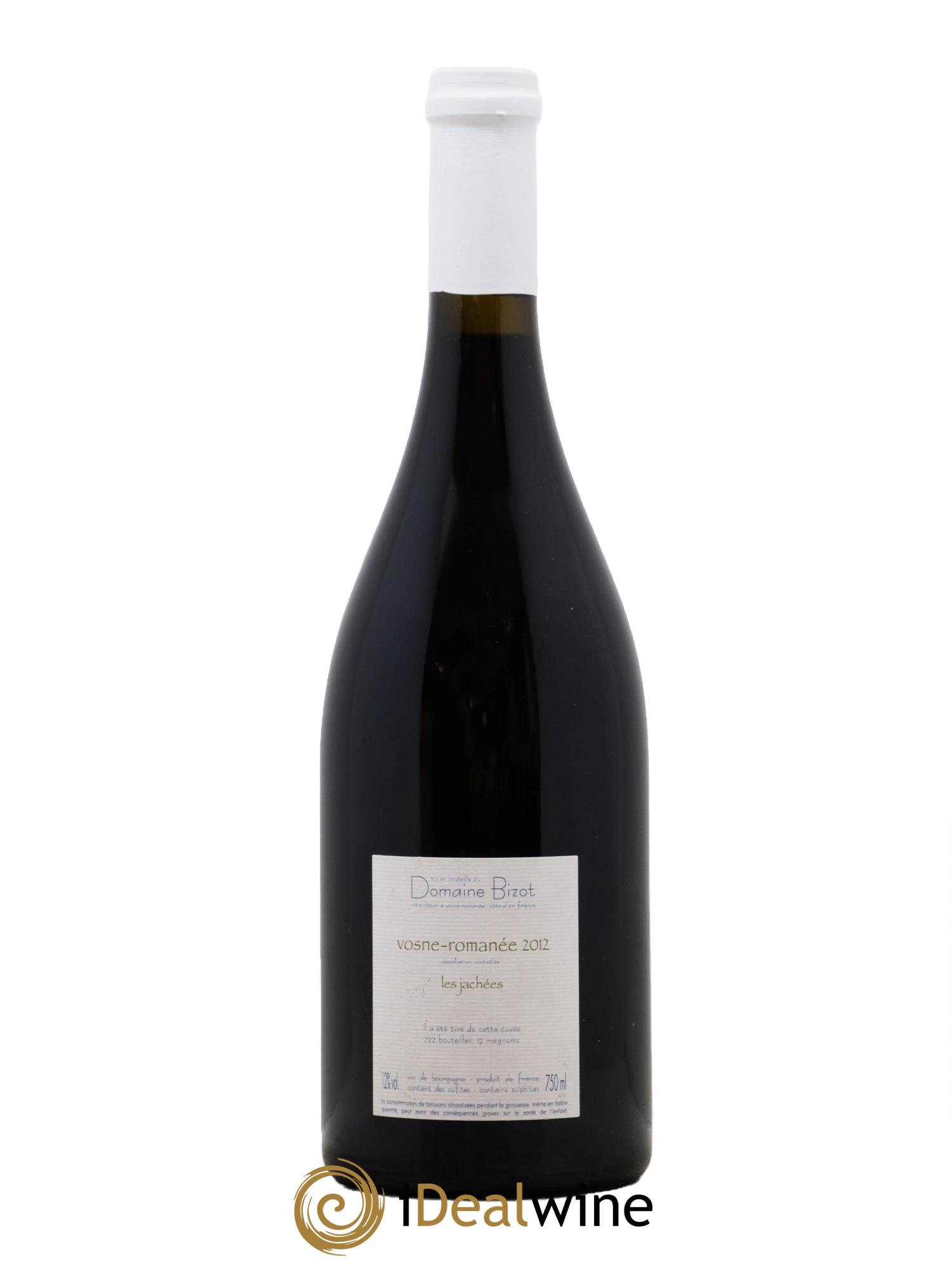 Vosne-Romanée Les Jachées Bizot (Domaine) 2012 - Lot of 1 bottle - 1