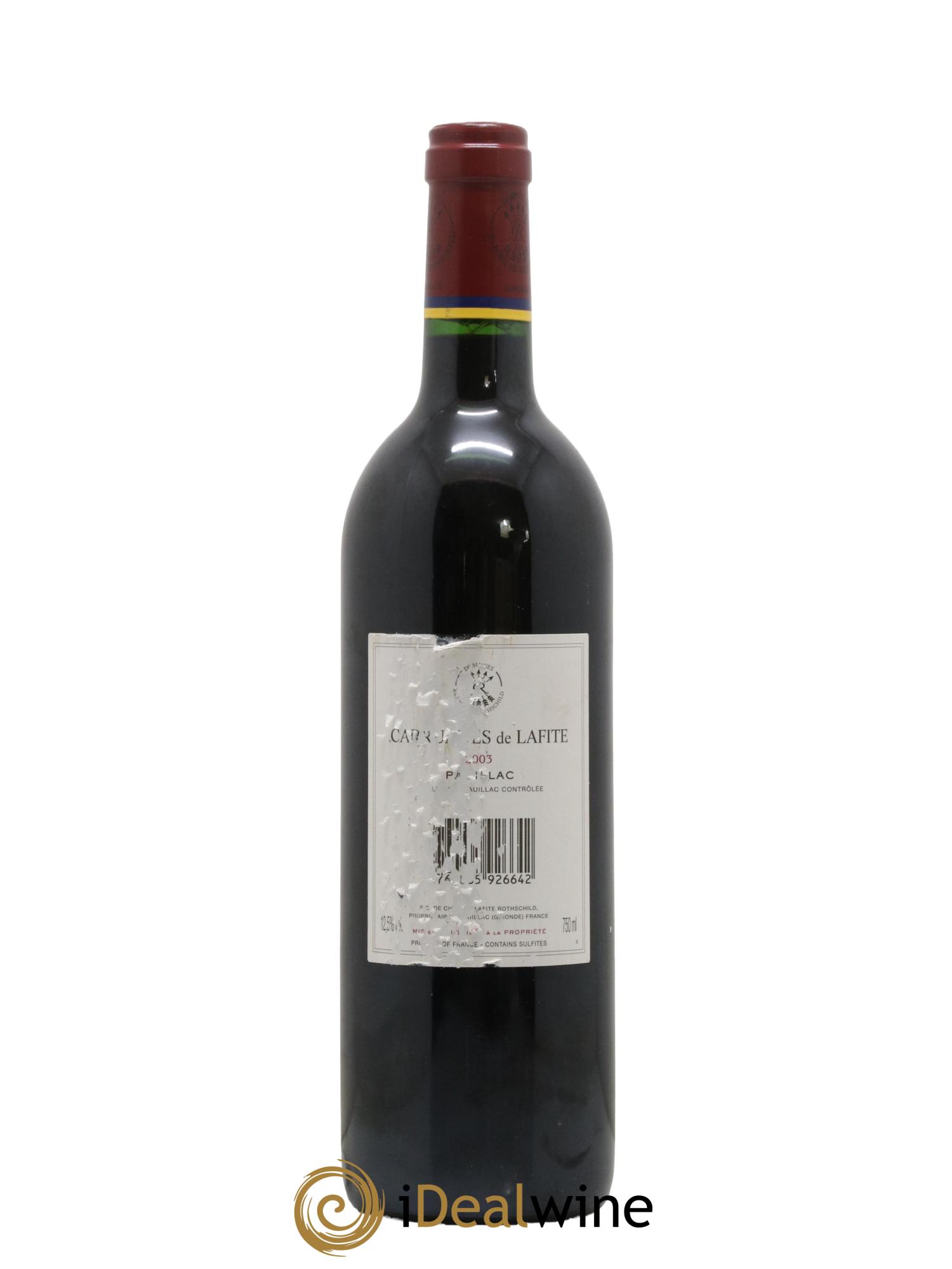 Carruades de Lafite Rothschild Second Vin 2003 - Posten von 1 Flasche - 1