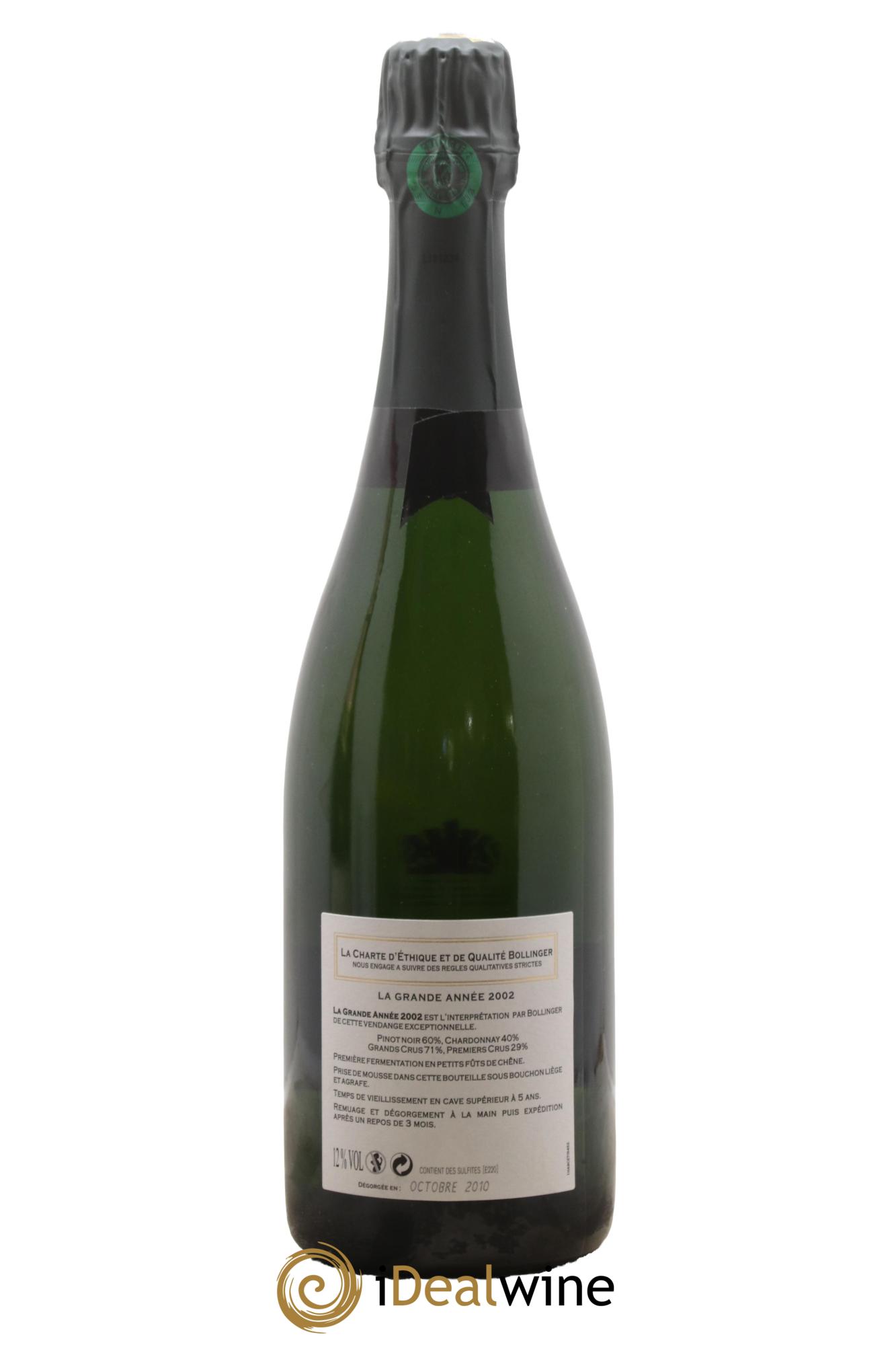 Grande Année Brut Bollinger 2002 - Lot of 1 bottle - 1