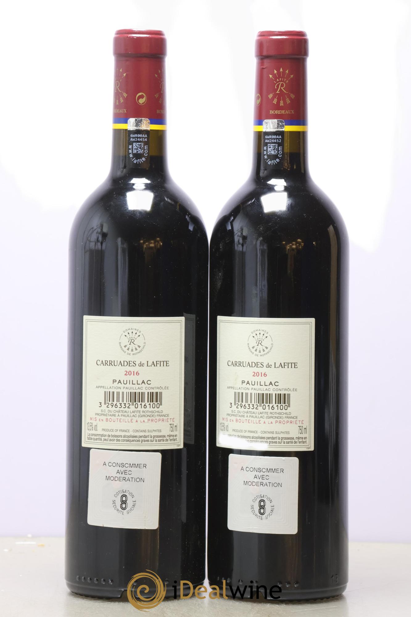 Carruades de Lafite Rothschild Second Vin 2016 - Lot of 2 bottles - 1