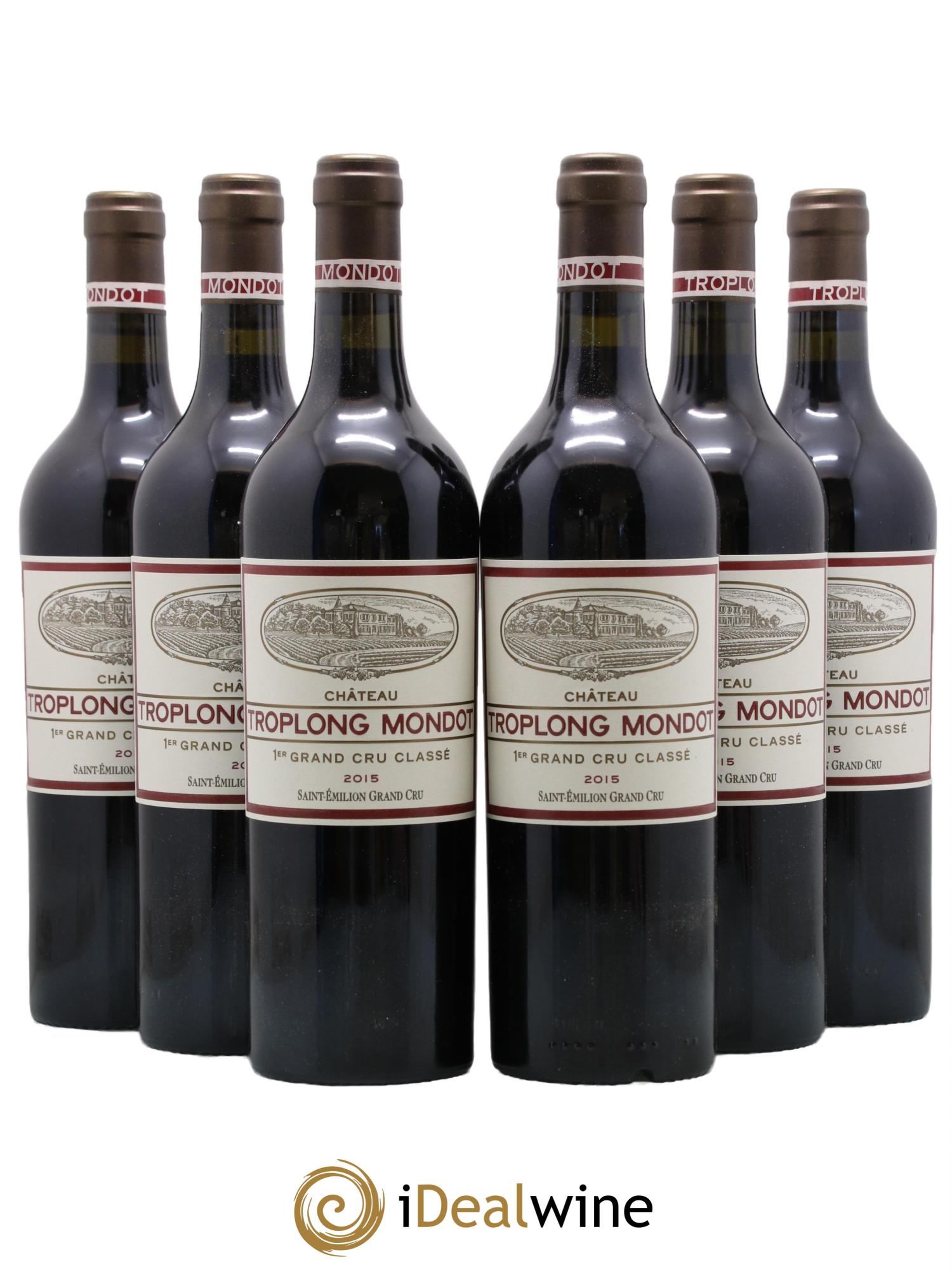 Château Troplong Mondot 1er Grand Cru Classé B 2015 - Lot de 6 bouteilles - 0