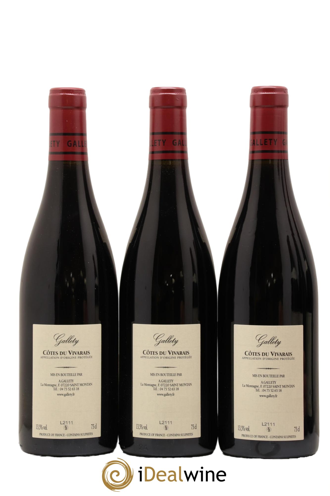 Côtes du Vivarais Clos Latin Gallety (Domaine)  2017 - Lot of 6 bottles - 2