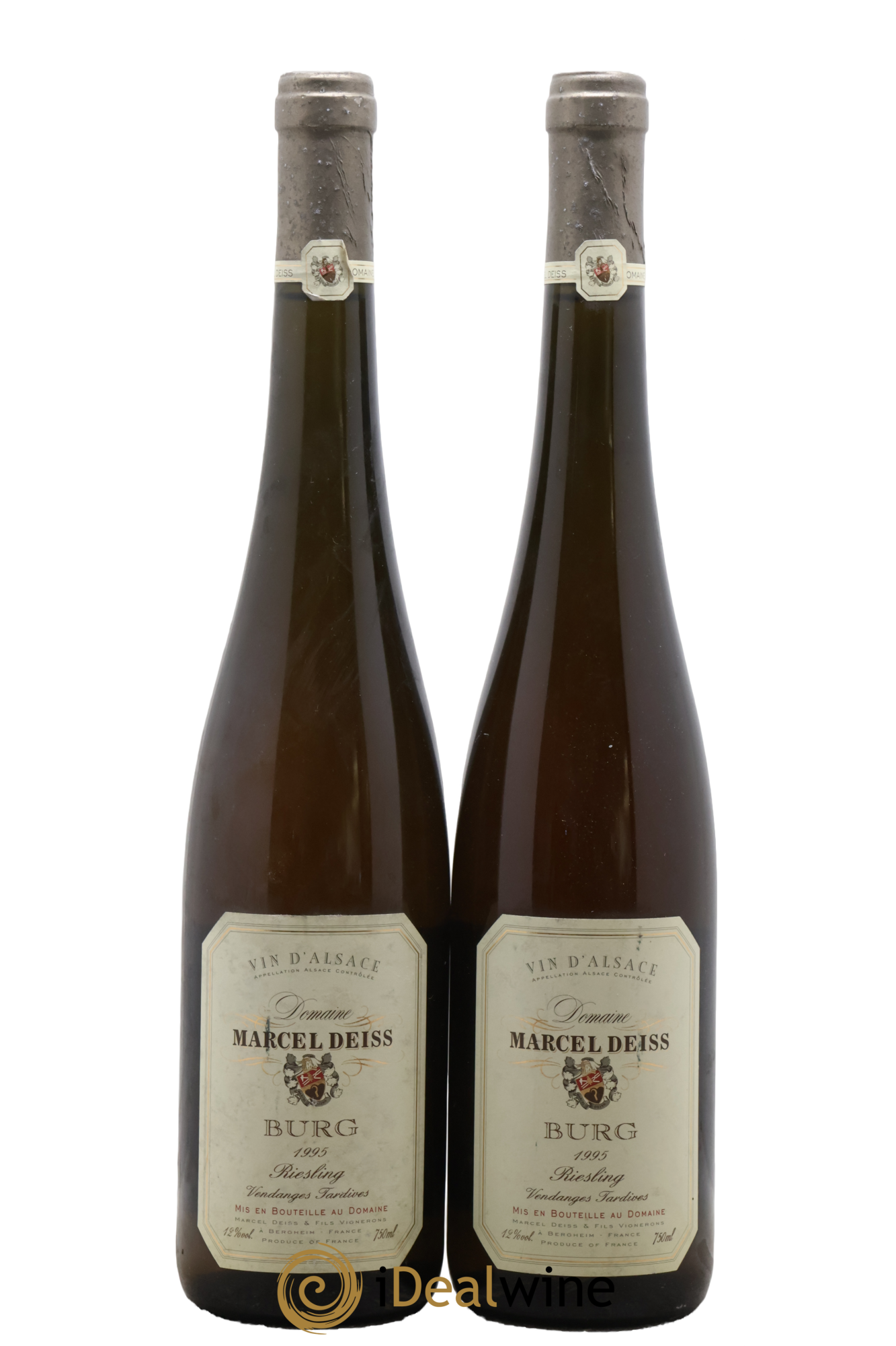 Alsace Riesling Burg Vendanges Tardives Marcel Deiss 1995 - Lotto di 2 bottiglie - 0