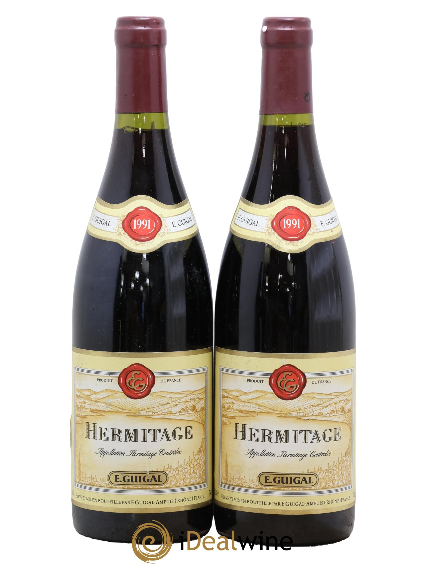 Hermitage Guigal 1991 - Lotto di 2 bottiglie - 0