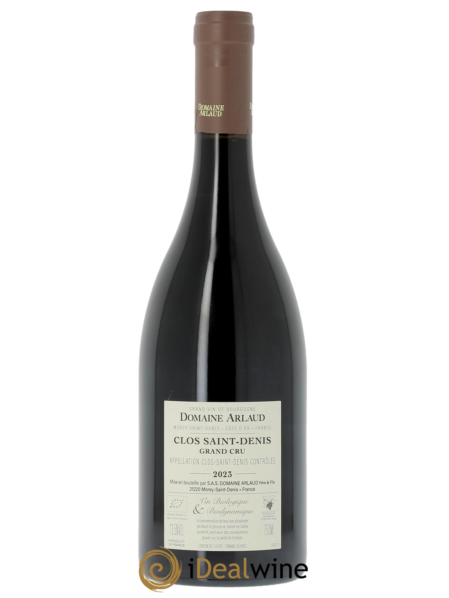 Clos Saint-Denis Grand Cru Arlaud 2023 - Lot de 1 bouteille - 1