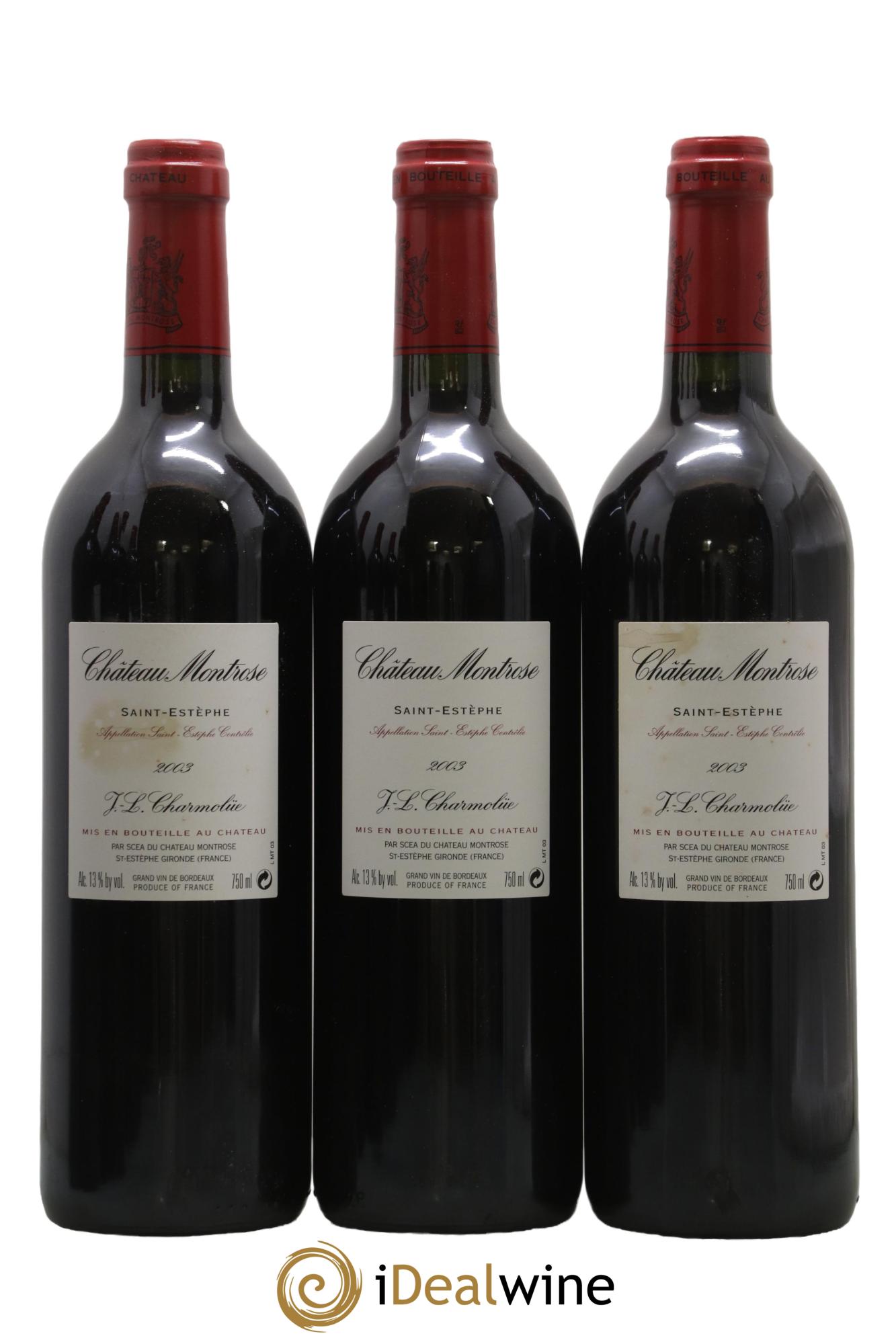 Château Montrose 2ème Grand Cru Classé 2003 - Posten von 3 Flaschen - 1