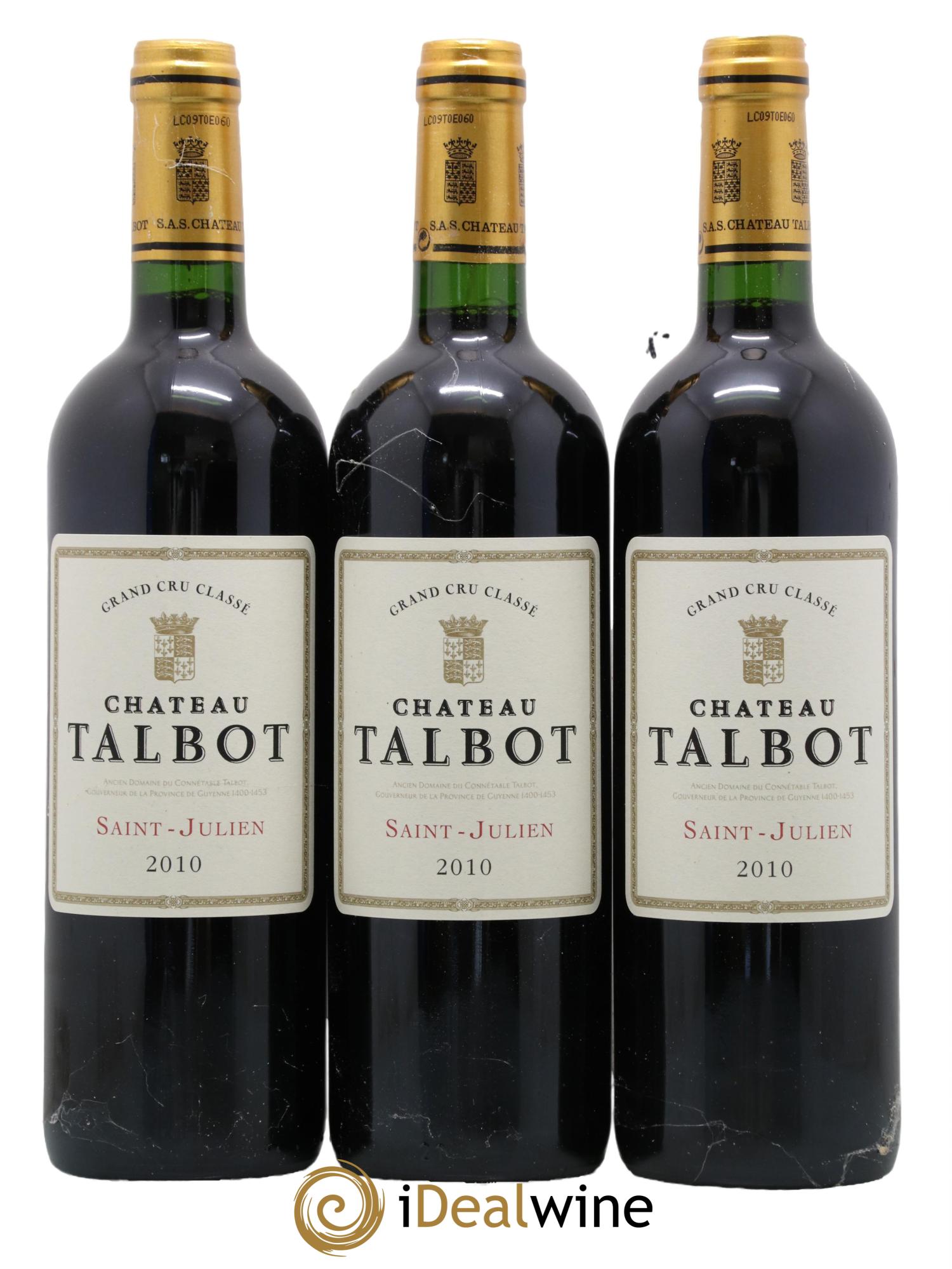 Château Talbot 4ème Grand Cru Classé 2010 - Lot de 6 bouteilles - 2