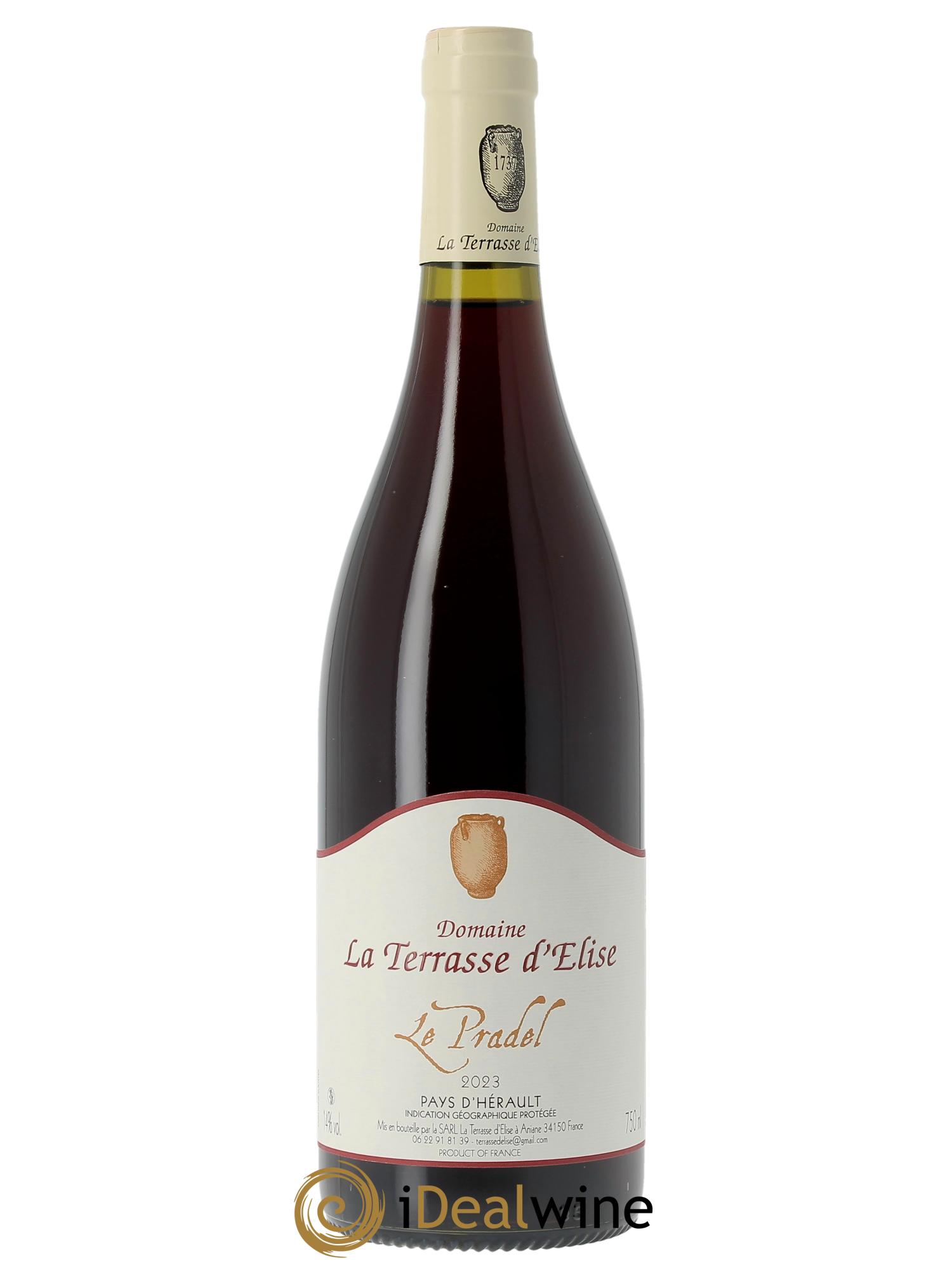 IGP Pays d'Hérault Le Pradel Terrasse d'Elise (Domaine de la) 2023 - Lot de 1 bouteille - 0
