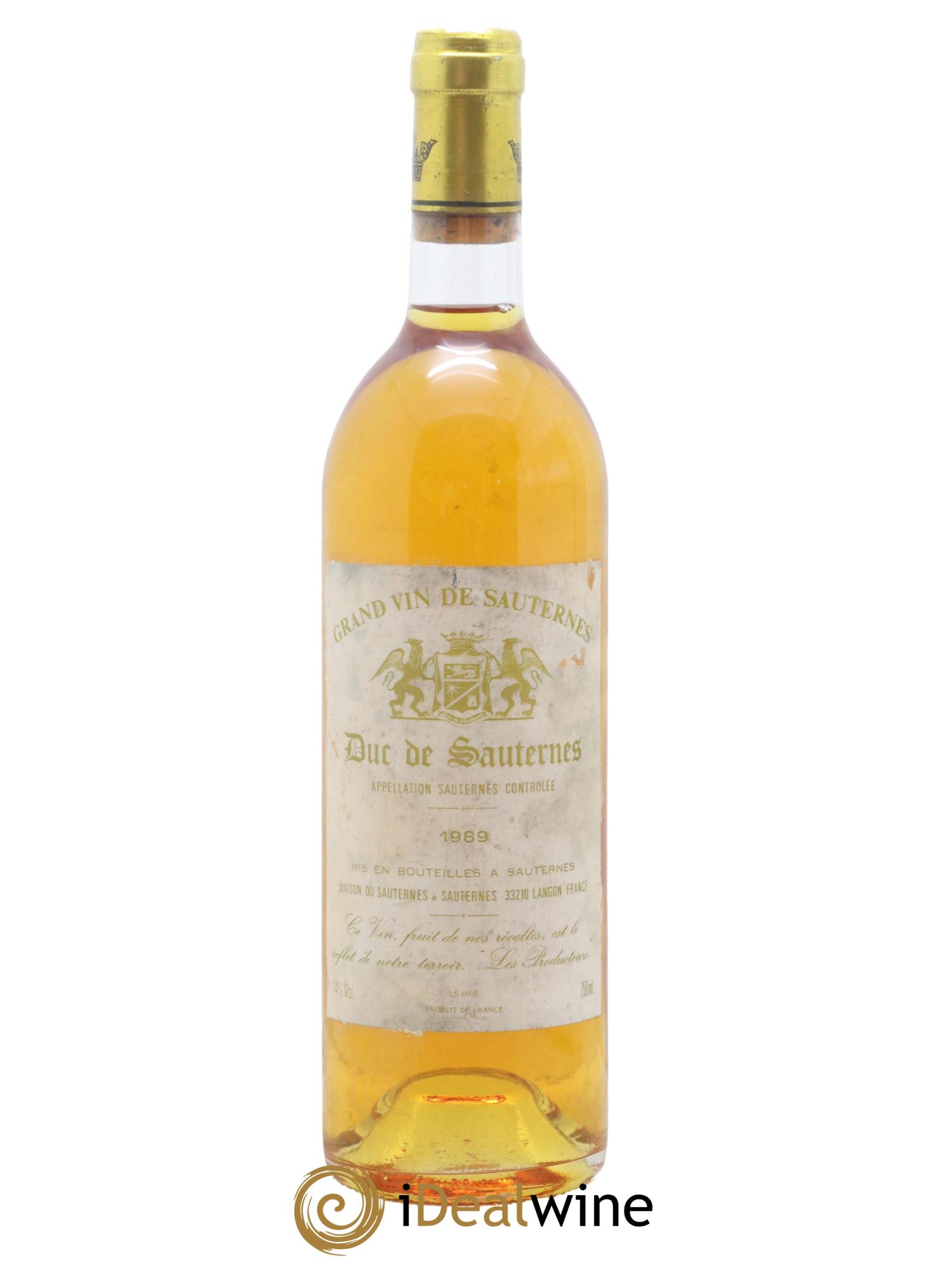 Sauternes Duc de Sauternes 1989 - Lotto di 1 bottiglia - 0