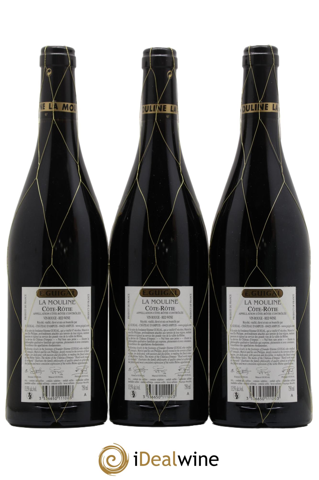 Côte-Rôtie La Mouline Guigal 2016 - Lot of 3 bottles - 1