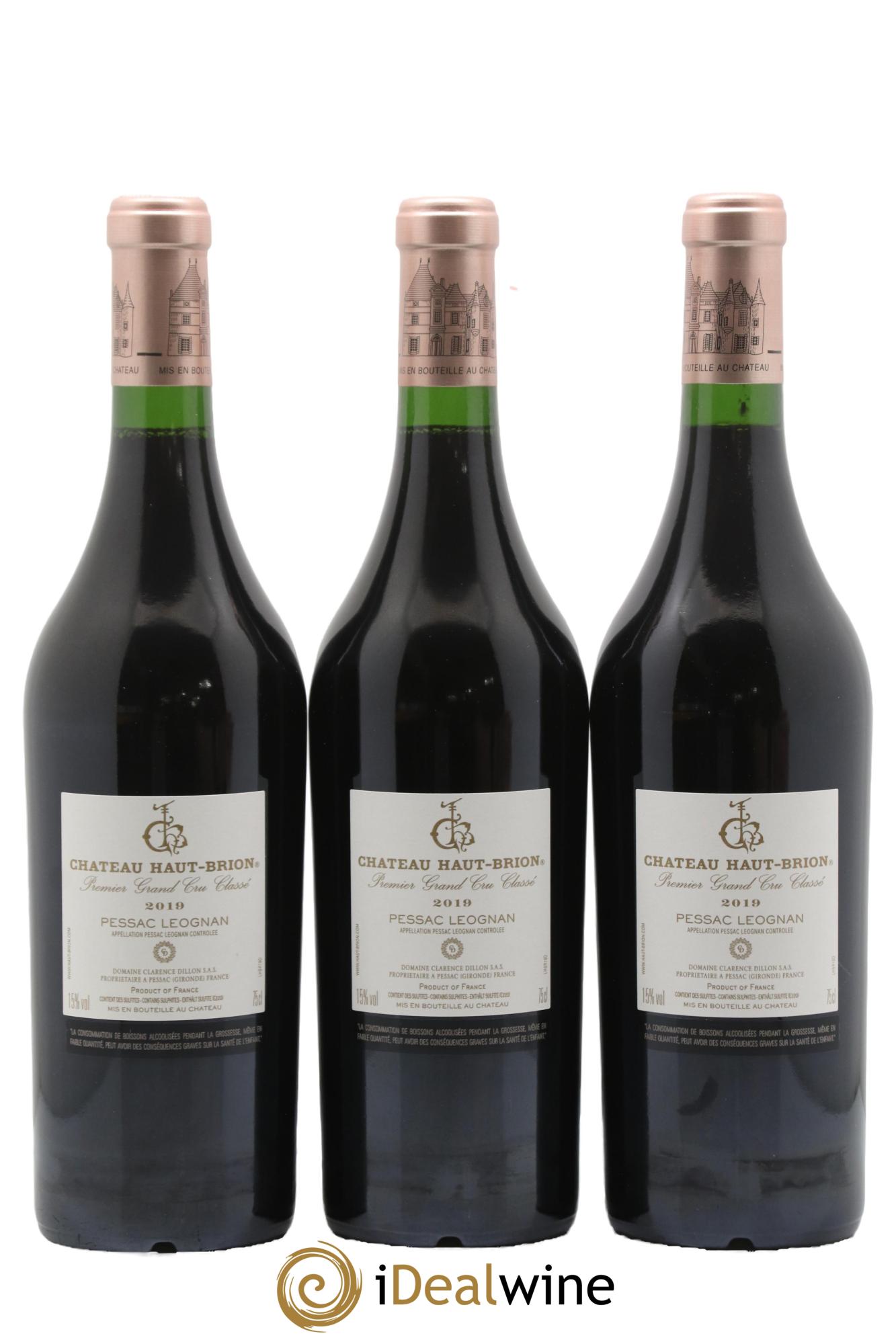 Château Haut Brion 1er Grand Cru Classé 2019 - Lotto di 3 bottiglie - 1