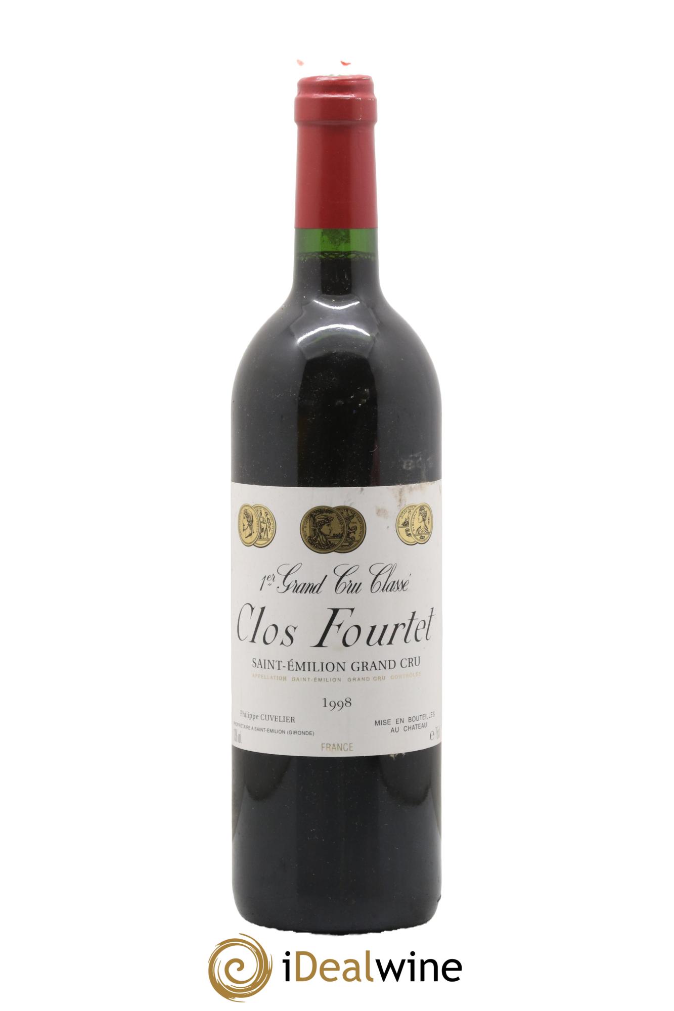 Clos Fourtet 1er Grand Cru Classé B 1998 - Posten von 1 Flasche - 0