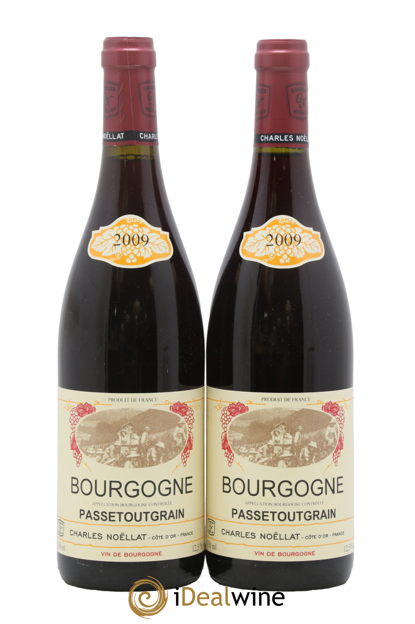 Bourgogne Passetoutgrain Charles Noëllat 2009 - Lot de 2 bouteilles - 0