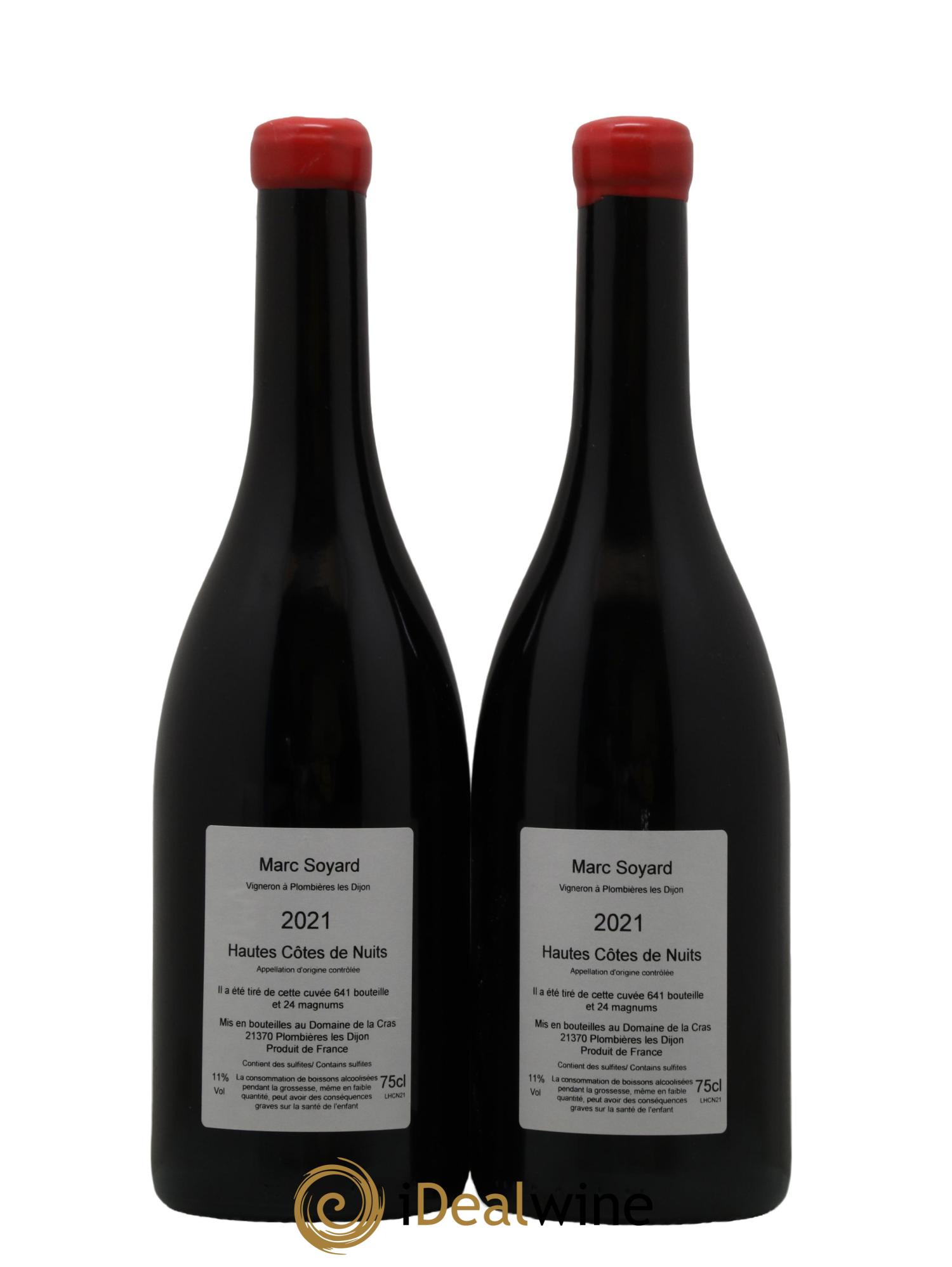 Hautes-Côtes de Nuits Domaine de la Cras - Marc Soyard 2021 - Lot de 2 bouteilles - 1