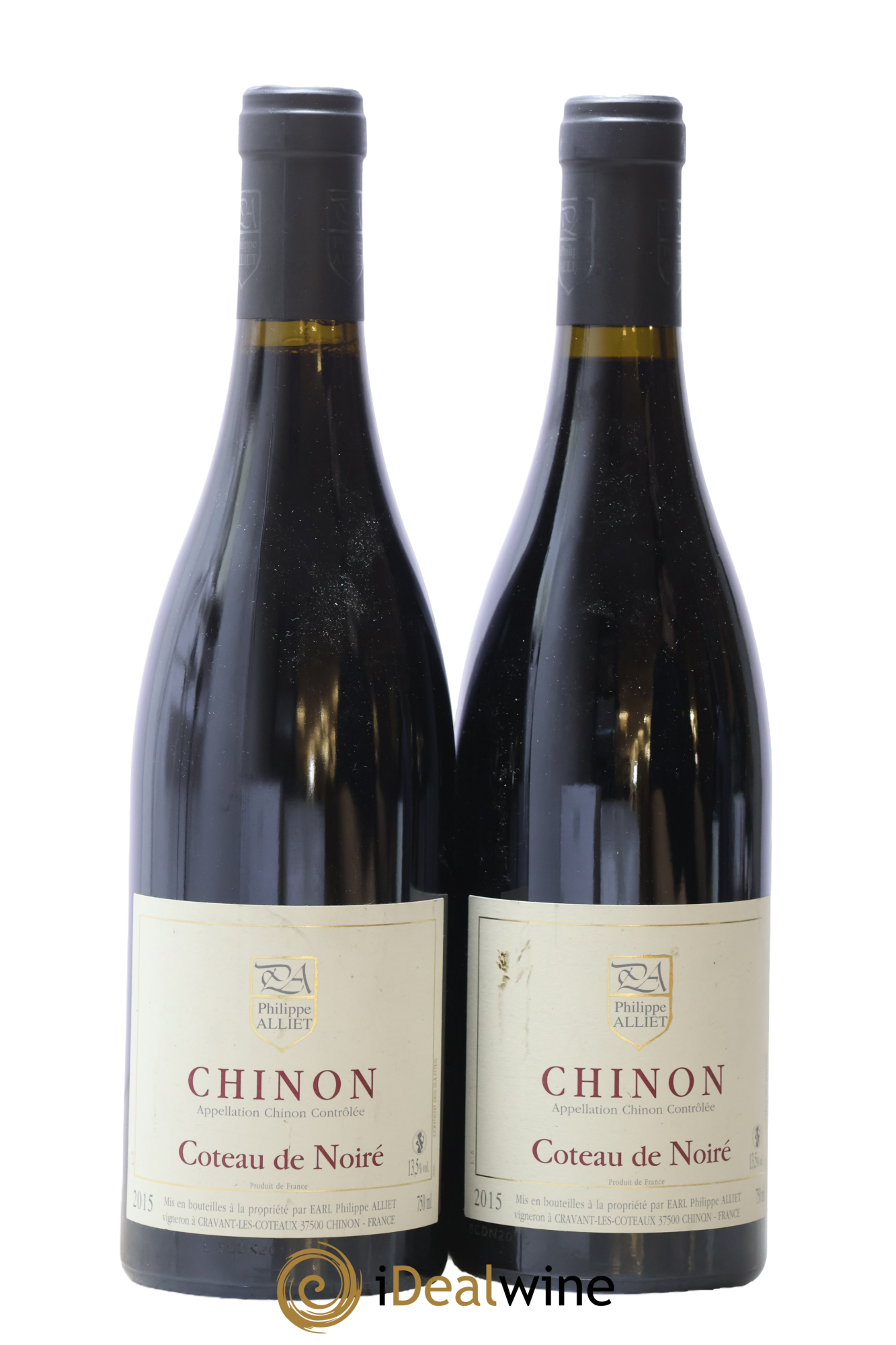 Chinon Coteau de Noiré Philippe Alliet 2015 - Lot of 2 bottles - 0