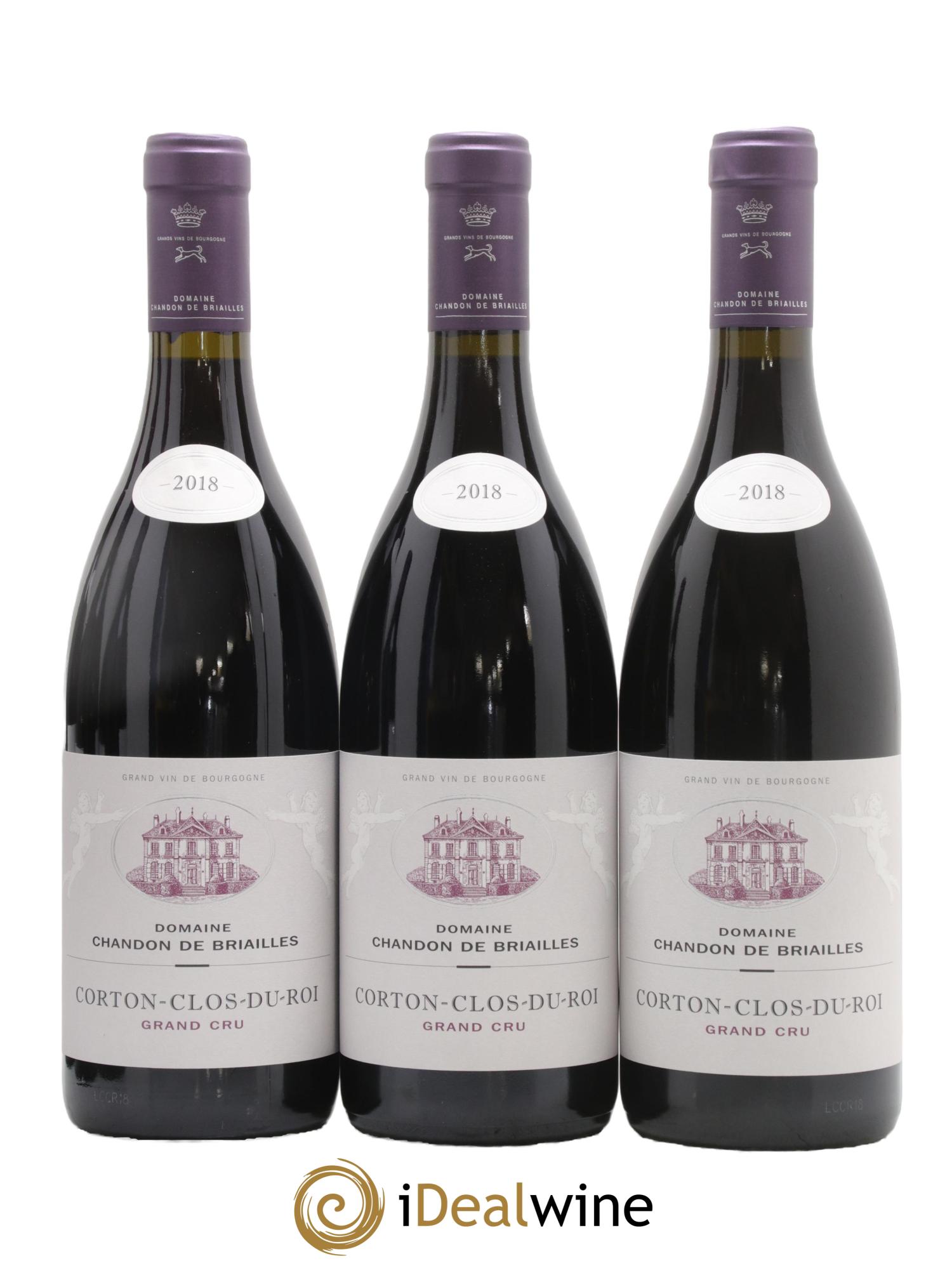 Corton Grand Cru Clos du Roi Chandon de Briailles 2018 - Lot of 6 bottles - 1