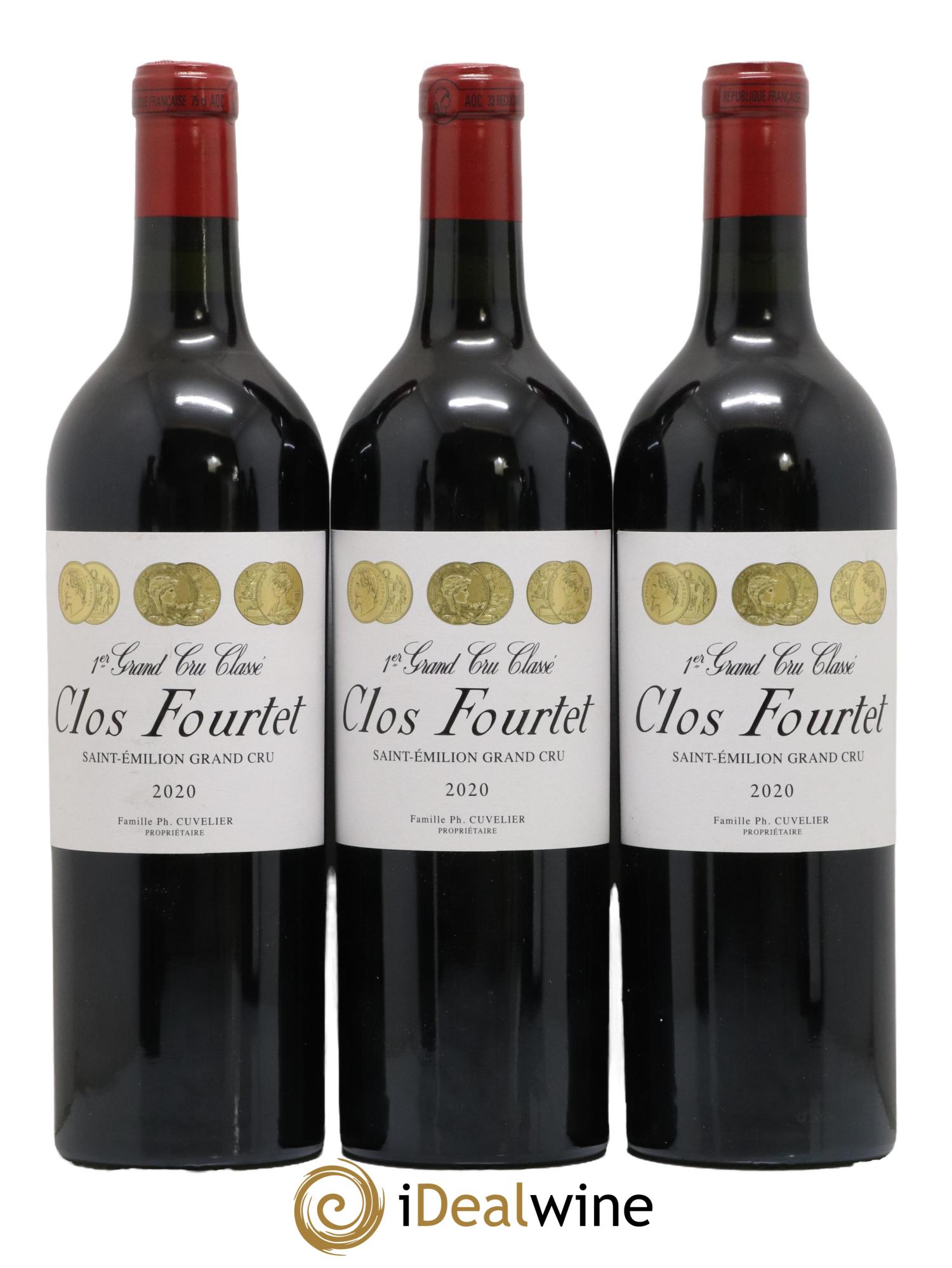 Clos Fourtet 1er Grand Cru Classé B 2020 - Lot of 3 bottles - 0