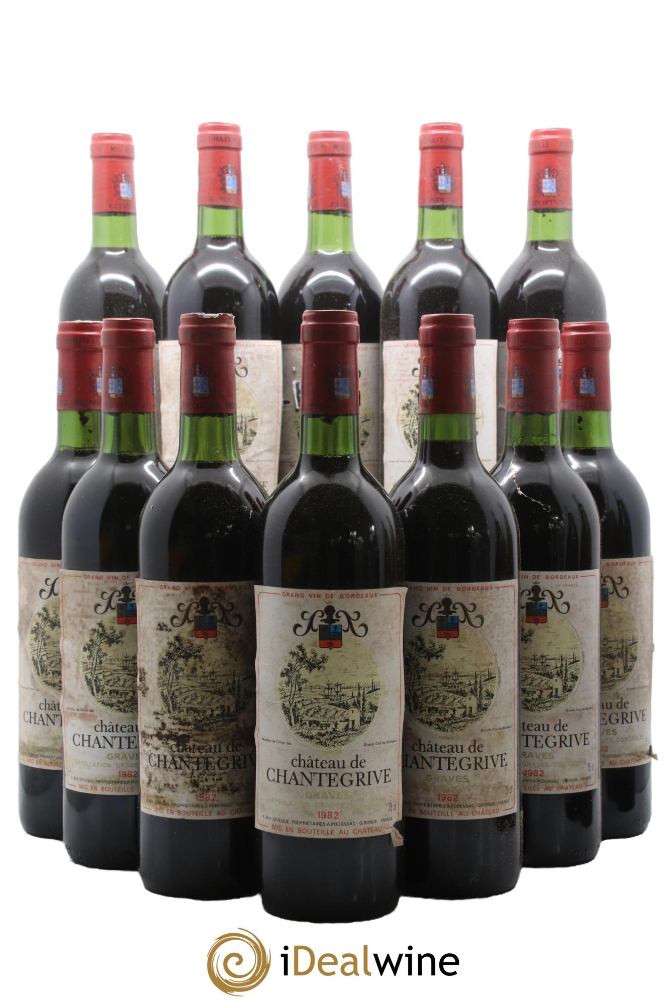 Château de Chantegrive 1982 - Lot de 12 bouteilles - 0