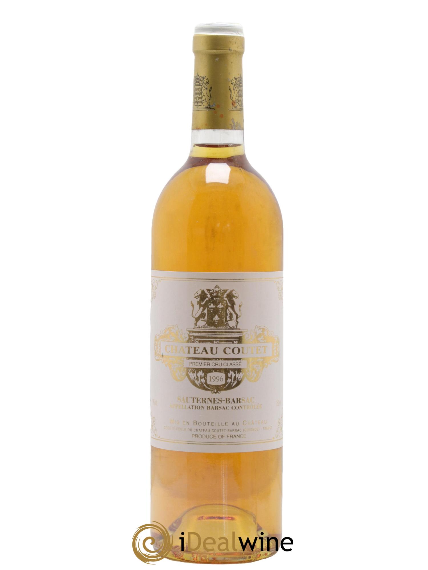 Château Coutet 1er Grand Cru Classé 1996 - Lotto di 1 bottiglia - 0