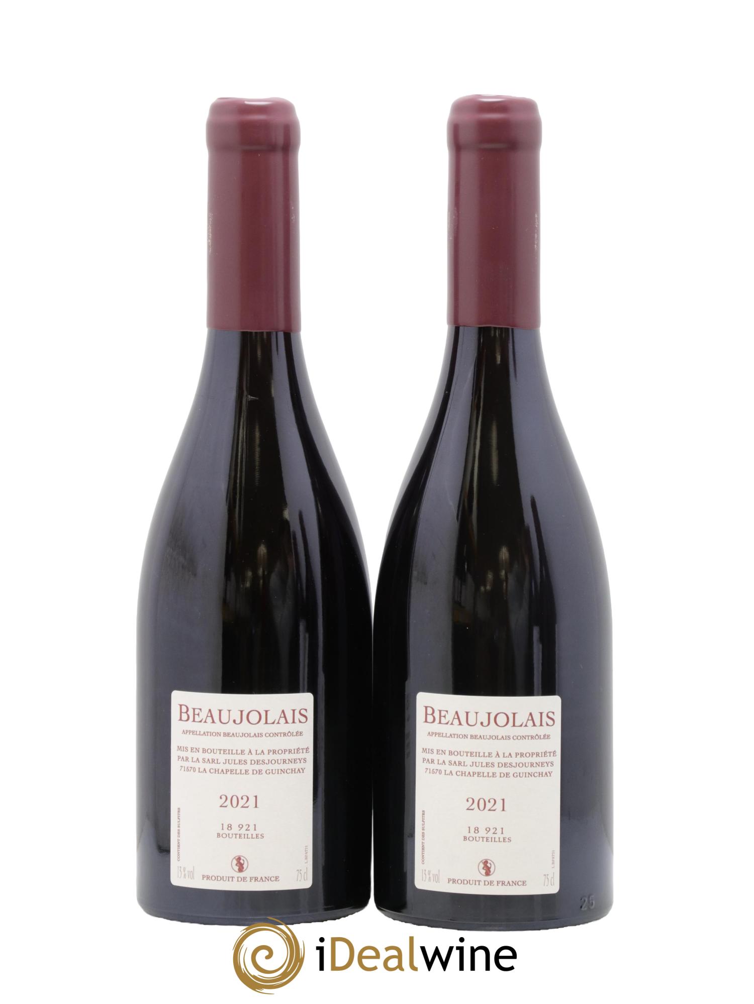 Beaujolais Jules Desjourneys 2021 - Posten von 2 Flaschen - 1