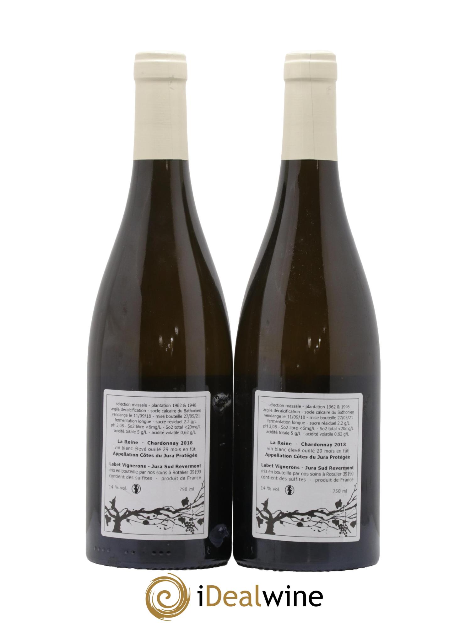 Côtes du Jura Chardonnay La Reine Romain - Julien  - Charline Labet 2018 - Lot de 2 bouteilles - 1