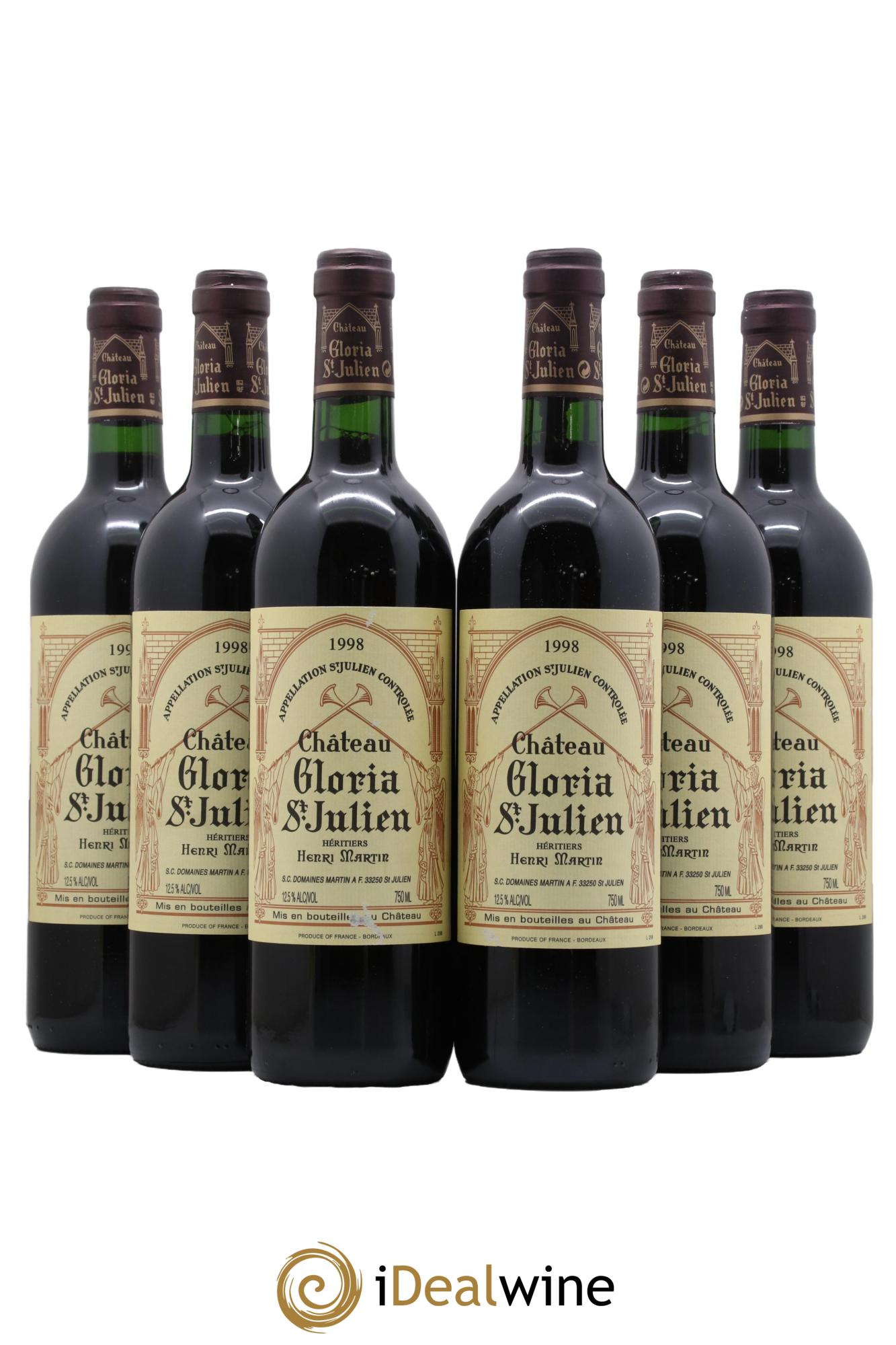 Château Gloria 1998 - Lot de 6 bouteilles - 0