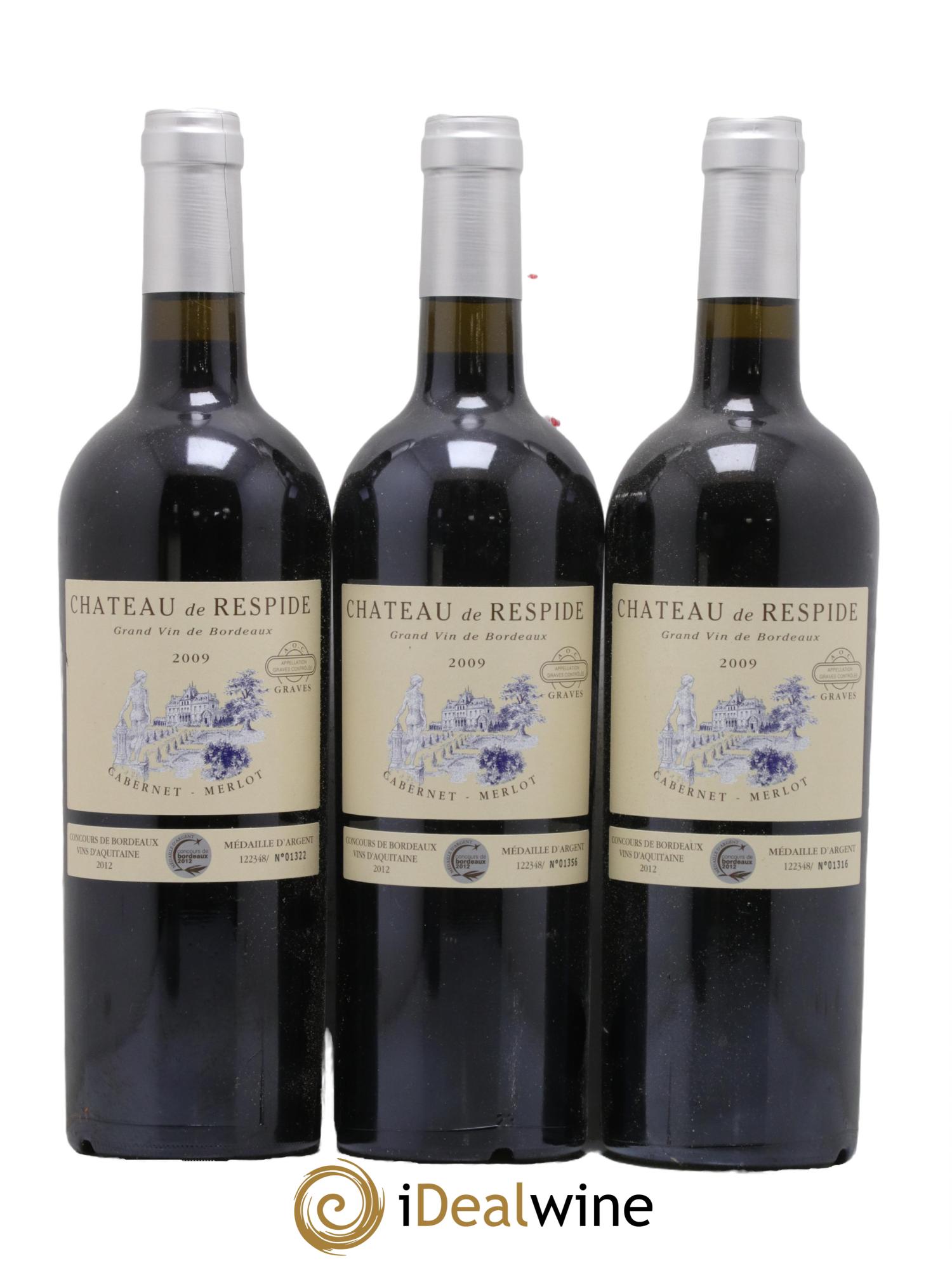 Graves Chateau de Respide Cabernet Merlot 2009 - Lot de 3 bouteilles - 0