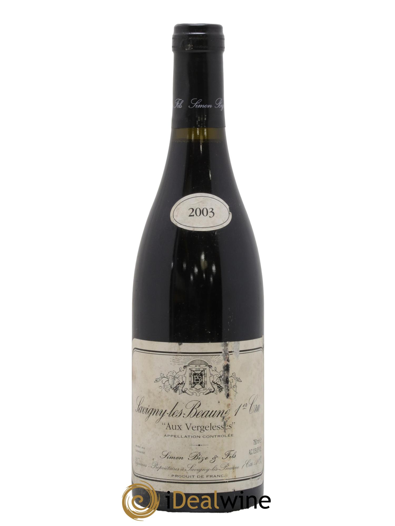 Savigny-lès-Beaune 1er Cru Aux Vergelesses Simon Bize & Fils 2003 - Lot de 1 bouteille - 0