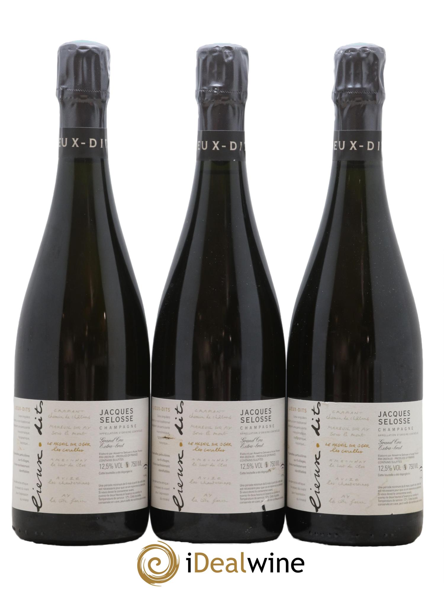 Les Carelles Blanc de Blancs Jacques Selosse - Lot of 3 bottles - 0