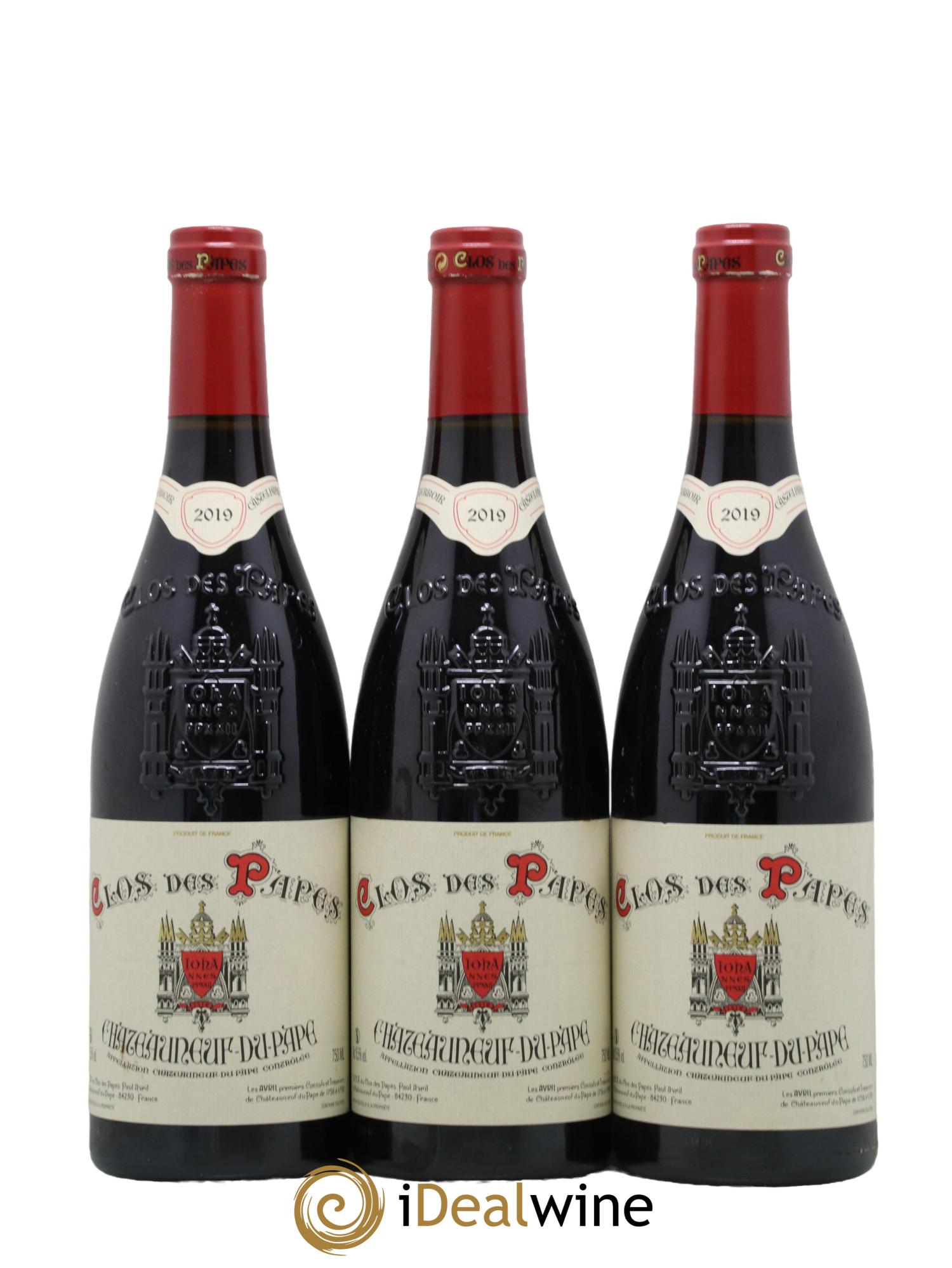 Châteauneuf-du-Pape Clos des Papes - Paul Avril 2019 - Lot de 12 bouteilles - 1