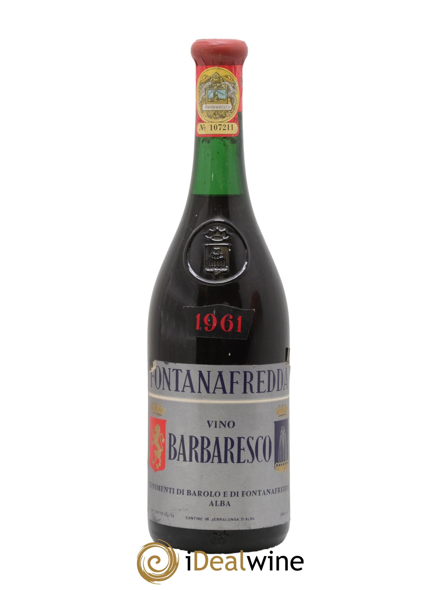 Barbaresco DOCG Fontanafredda 1961 - Lotto di 1 bottiglia - 0