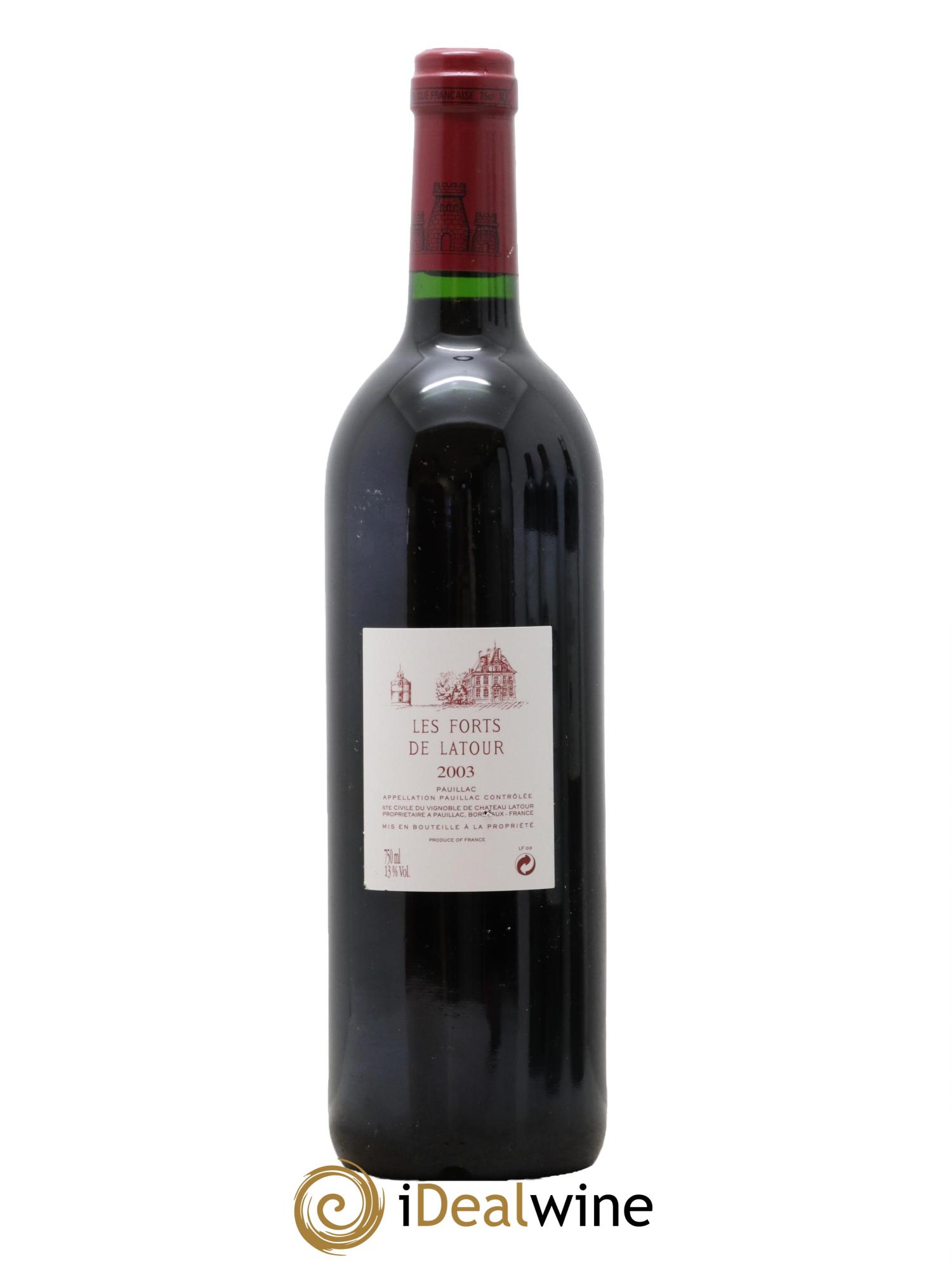 Les Forts de Latour Second Vin 2003 - Lot de 1 bouteille - 1