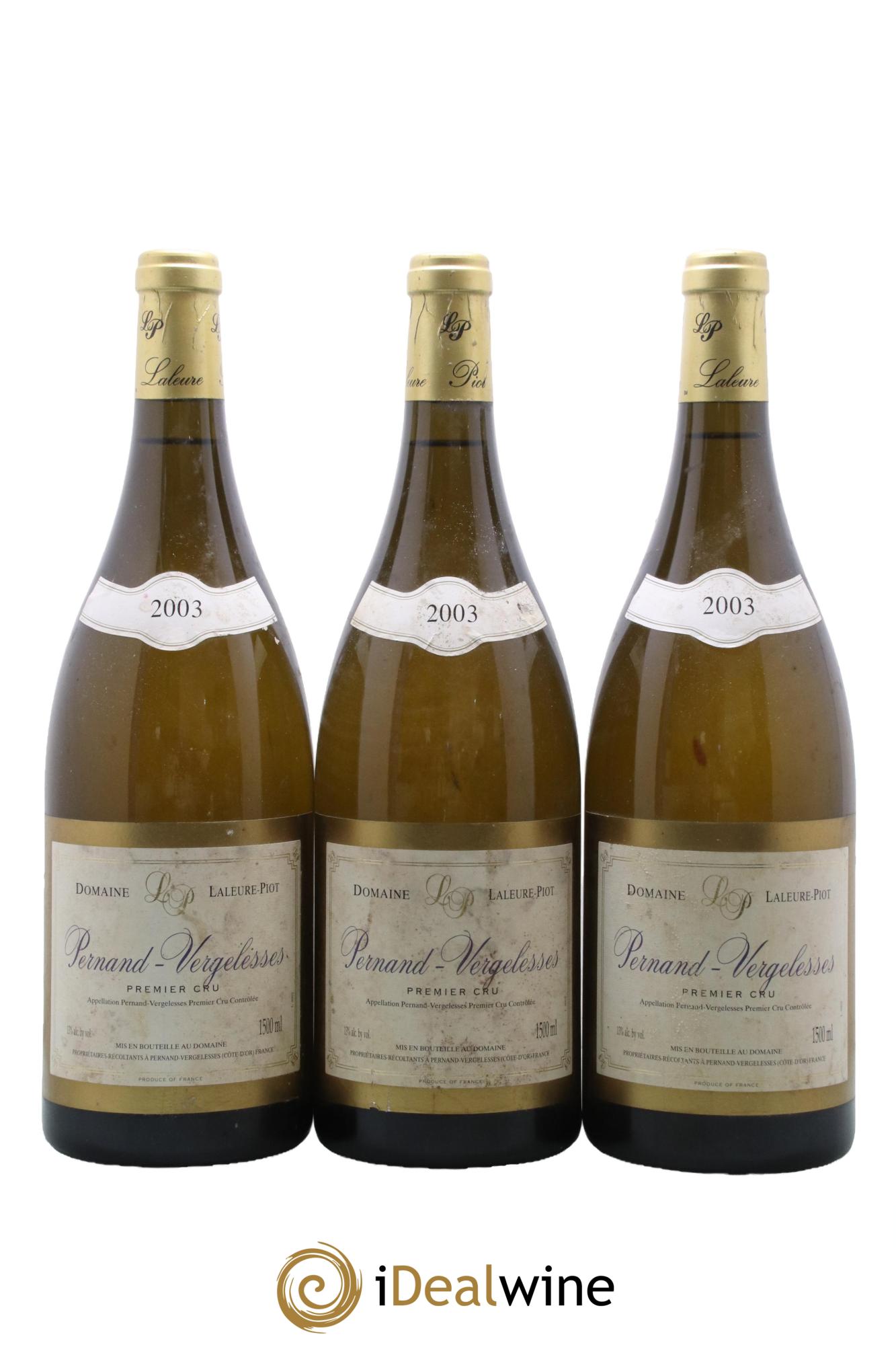 Pernand-Vergelesses 1er Cru Domaine Laleure-Piot 2003 - Lot of 3 magnums - 0