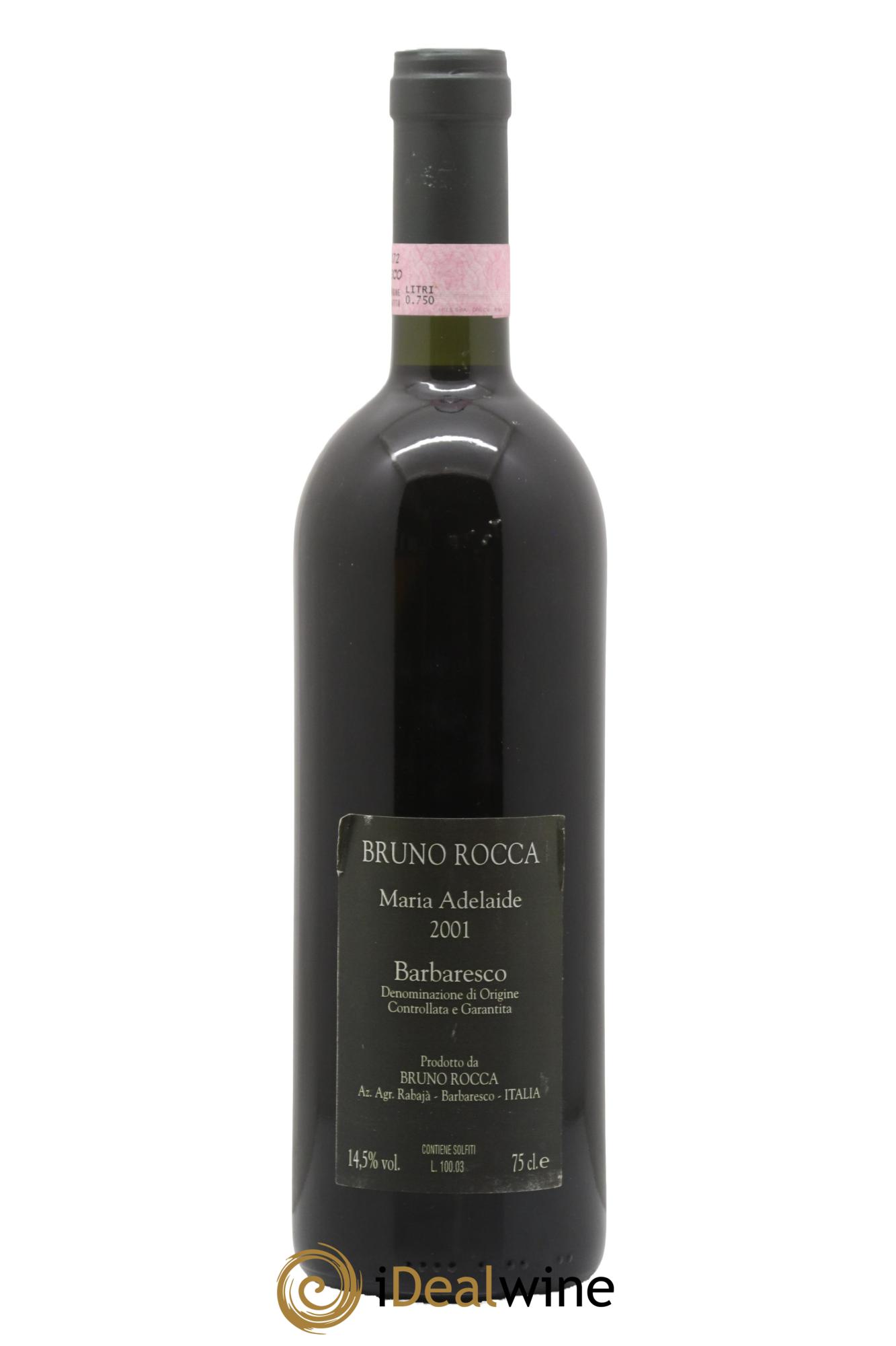 Barbaresco DOCG Maria Adelaide Bruno Rocca 2001 - Lot de 1 bouteille - 1
