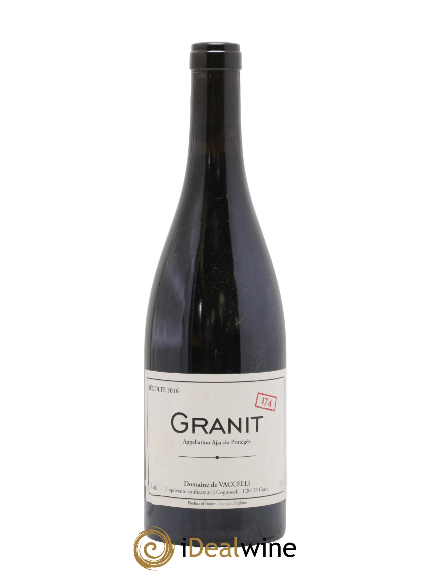 Ajaccio Granit 174 Vaccelli 2016 - Lot de 1 bouteille - 0