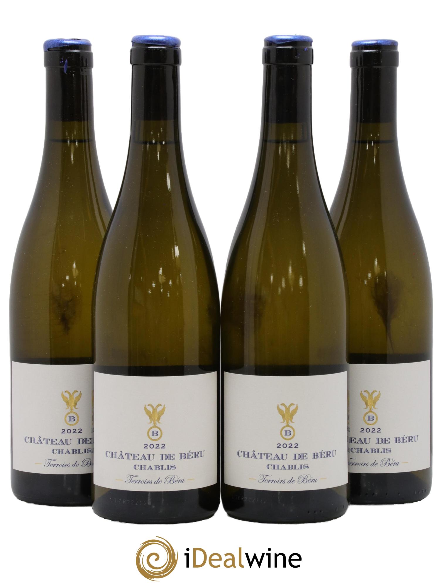 Chablis Terroirs de Béru Château de Béru 2022 - Lot de 4 bouteilles - 0