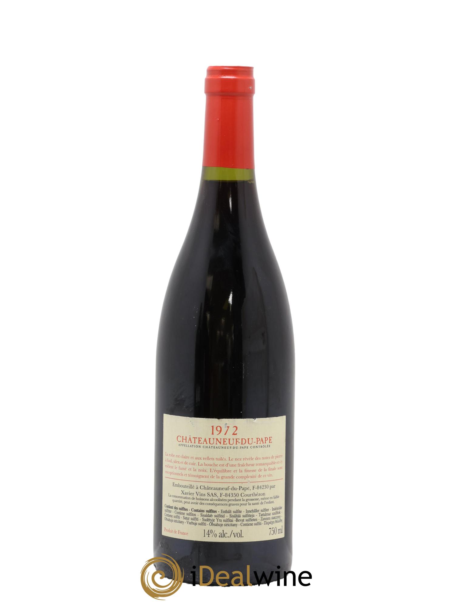 Châteauneuf-du-Pape 1972 Xavier Vignon 1972 - Posten von 1 Flasche - 1
