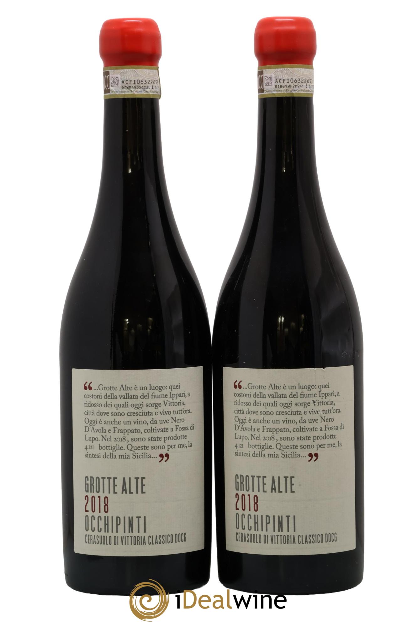 Cerasuolo di Vittoria Classico DOCG Grotte Alte Azienda Agricola Arianna Occhipinti 2018 - Lot de 2 bouteilles - 0