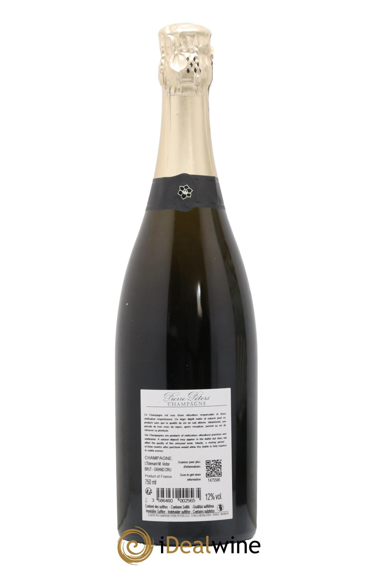 L'Etonnant M.Victor TB.16 Blanc de Blancs Brut  Pierre Péters  - Lotto di 1 bottiglia - 2