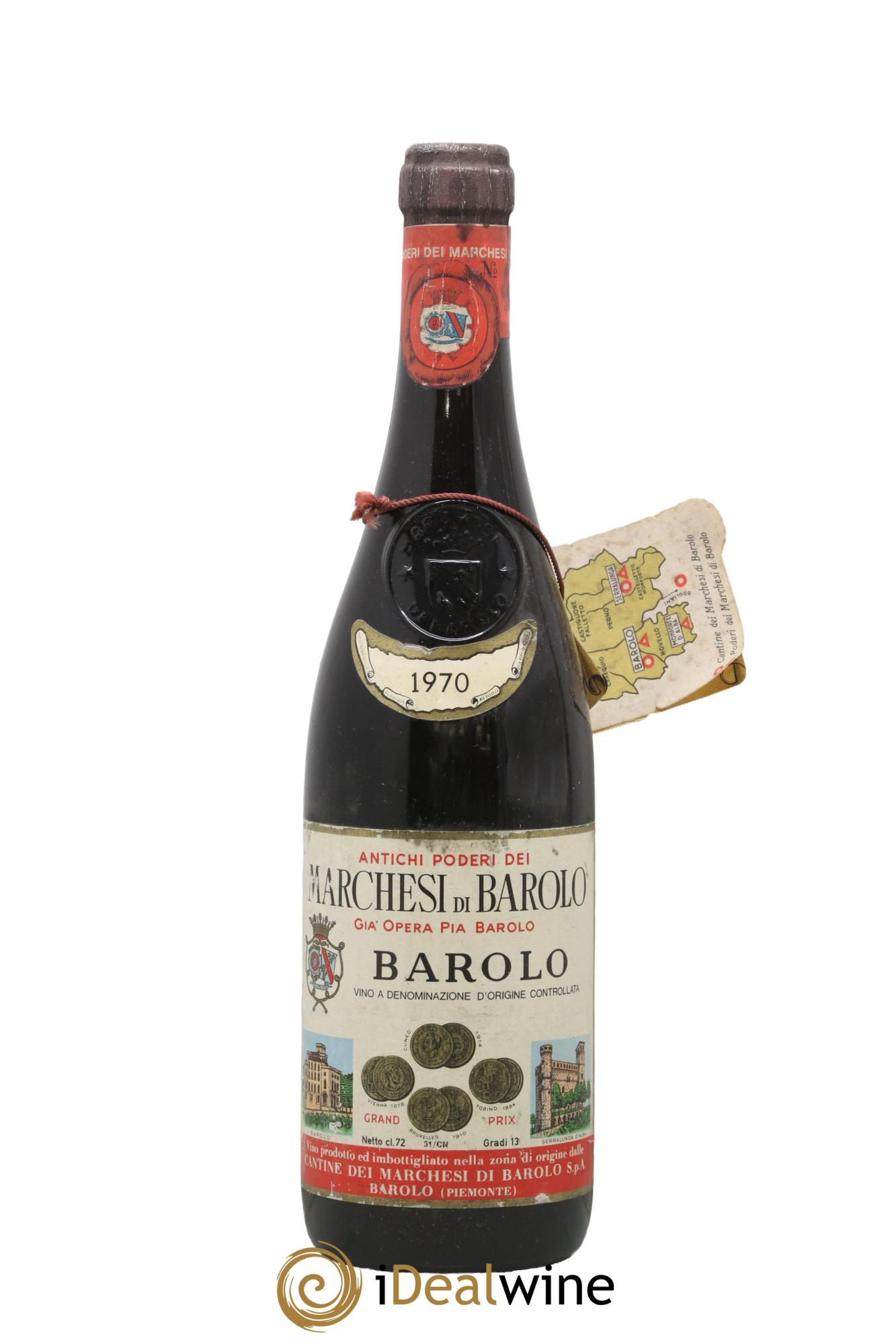 Barolo DOCG Marchesi di Barolo 1970 - Lot de 1 bouteille - 0
