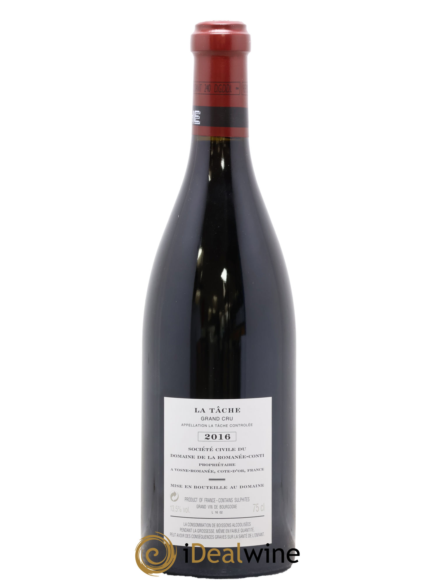 La Tâche Grand Cru Domaine de la Romanée-Conti 2016 - Lote de 1 botella - 1