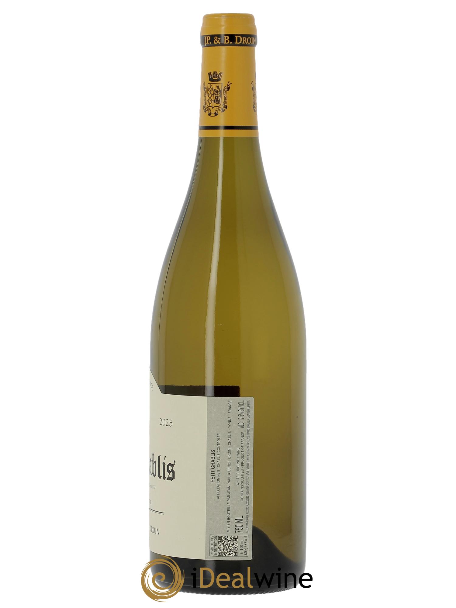 Petit Chablis Jean-Paul & Benoît Droin (Domaine) 2025 - Lotto di 1 bottiglia - 1
