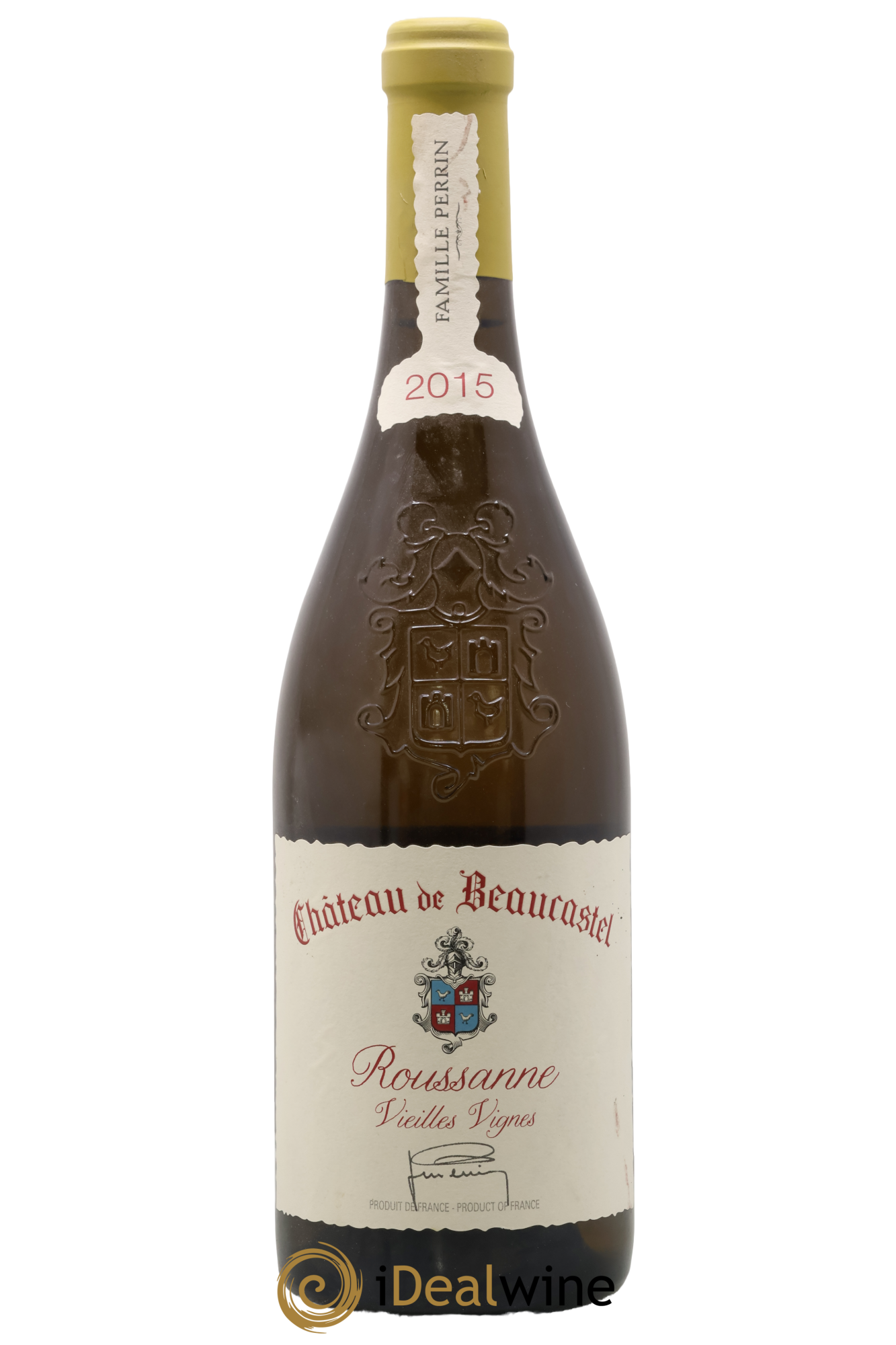Châteauneuf-du-Pape Château de Beaucastel Vieilles vignes Roussanne Famille Perrin 2015 - Lot de 1 bouteille - 0