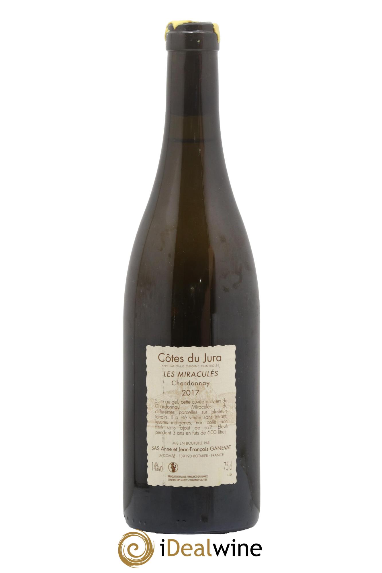 Côtes du Jura Les Miraculés Anne et Jean François Ganevat 2017 - Lot de 1 bouteille - 1